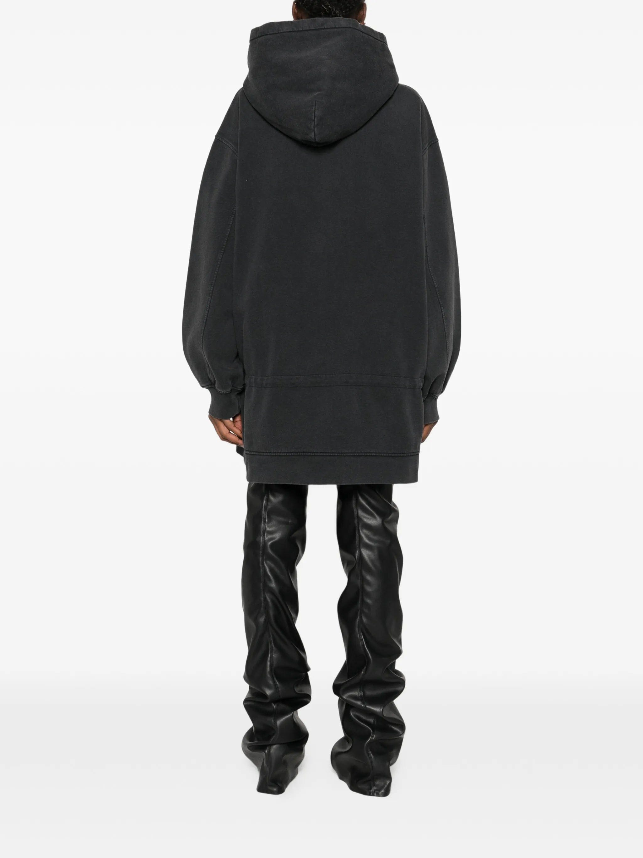 Alexander Wang dropped - waist hoodie mini dress