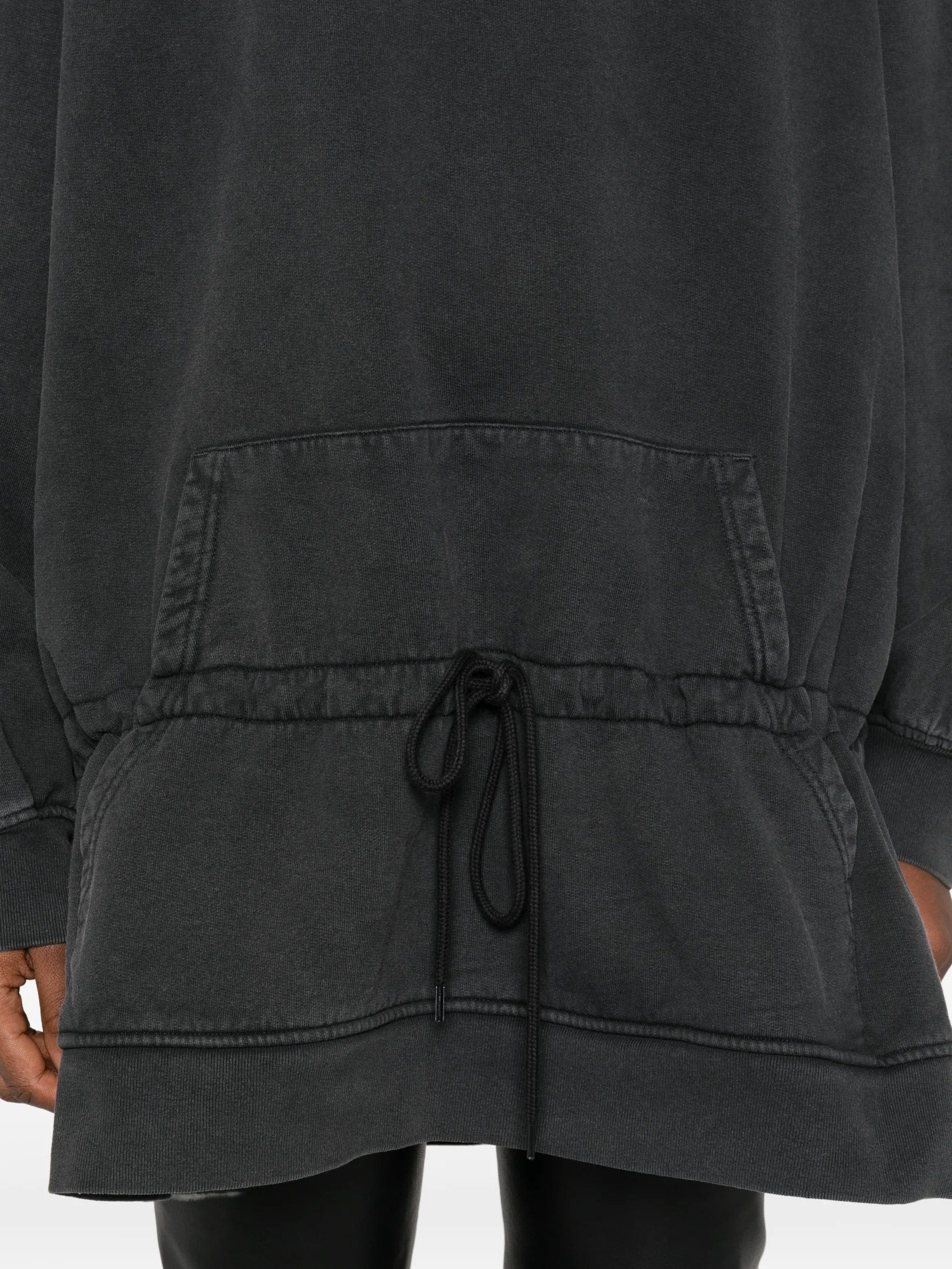Alexander Wang dropped - waist hoodie mini dress
