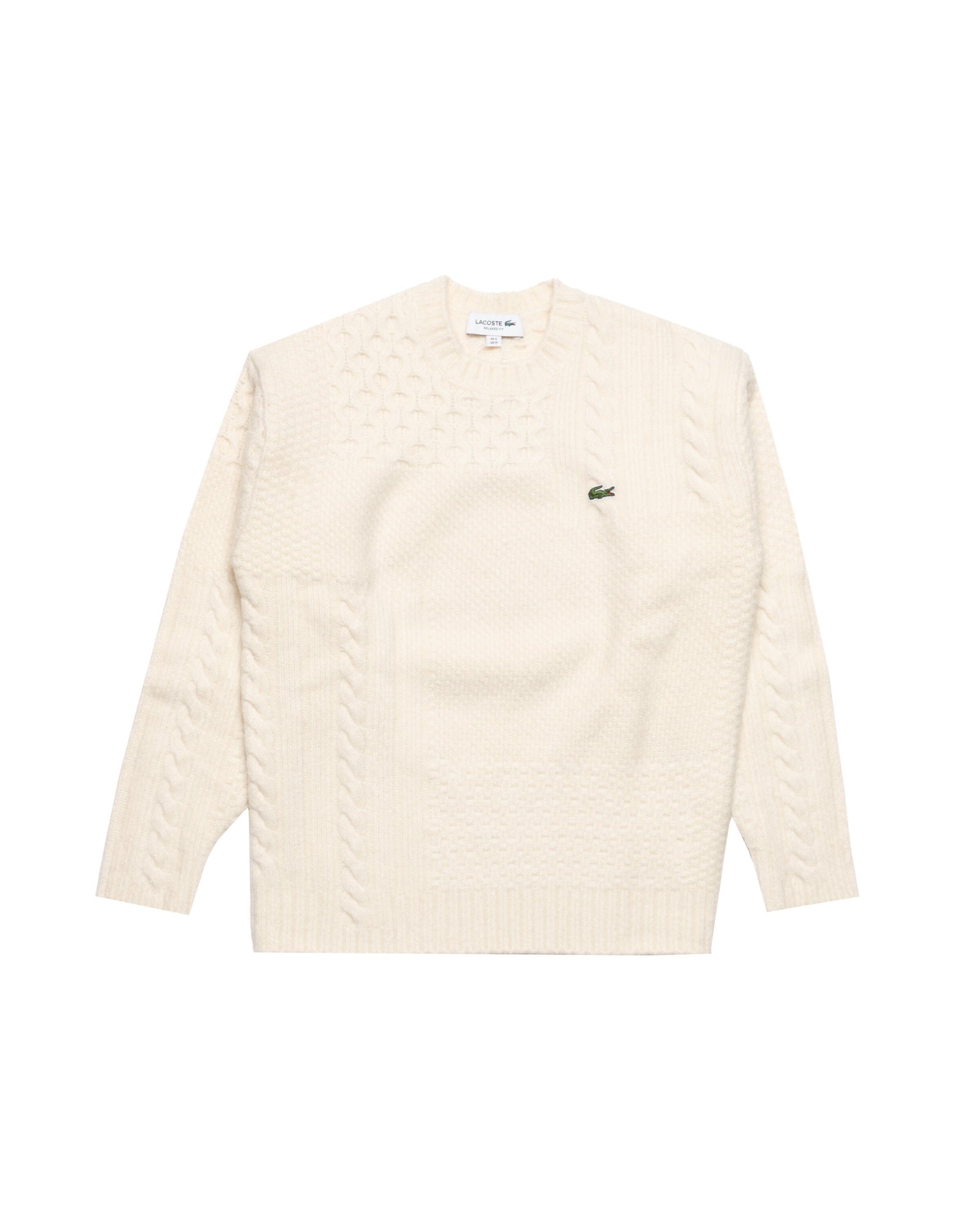 Lacoste Patchwork Effect Wool Sweater