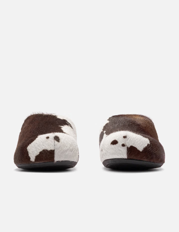 Marni Long Hair Calfskin Fussbett Sabot