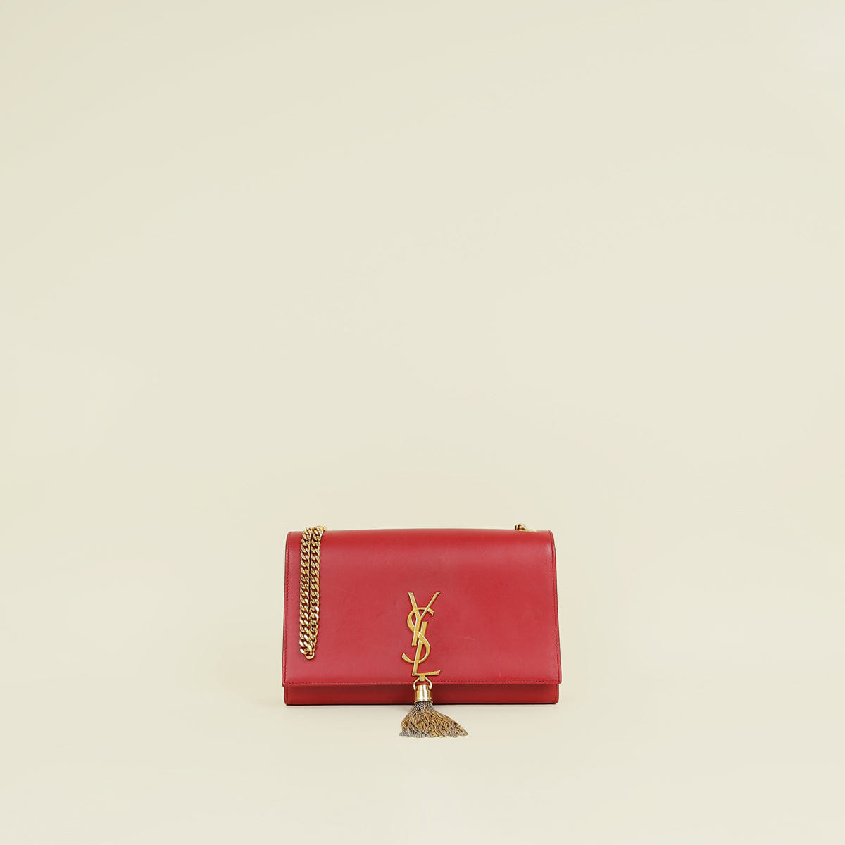 YSL Red Kate Tassel Medium Shoulder Bag