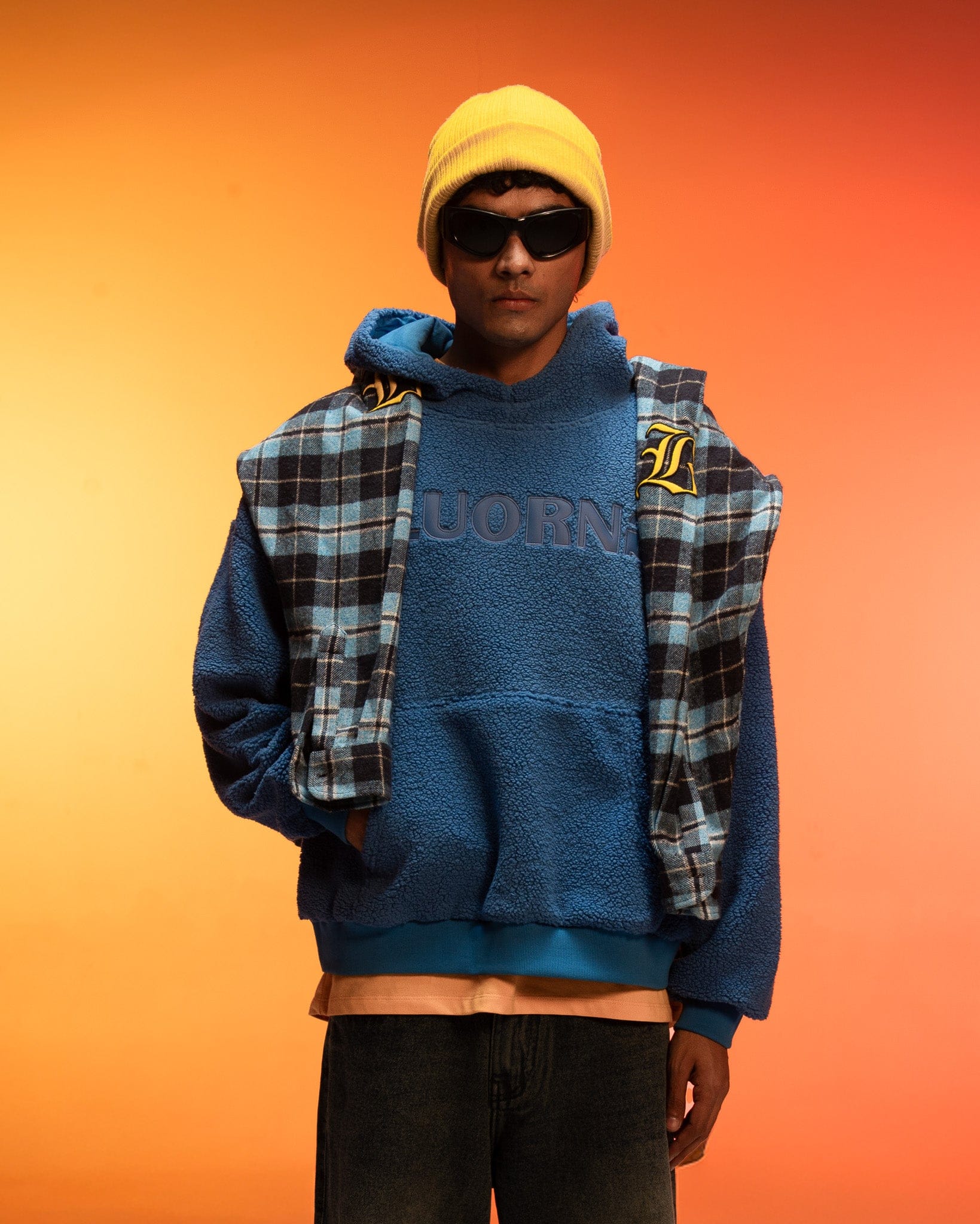 SHERPA Blue Sherpa Hoodie