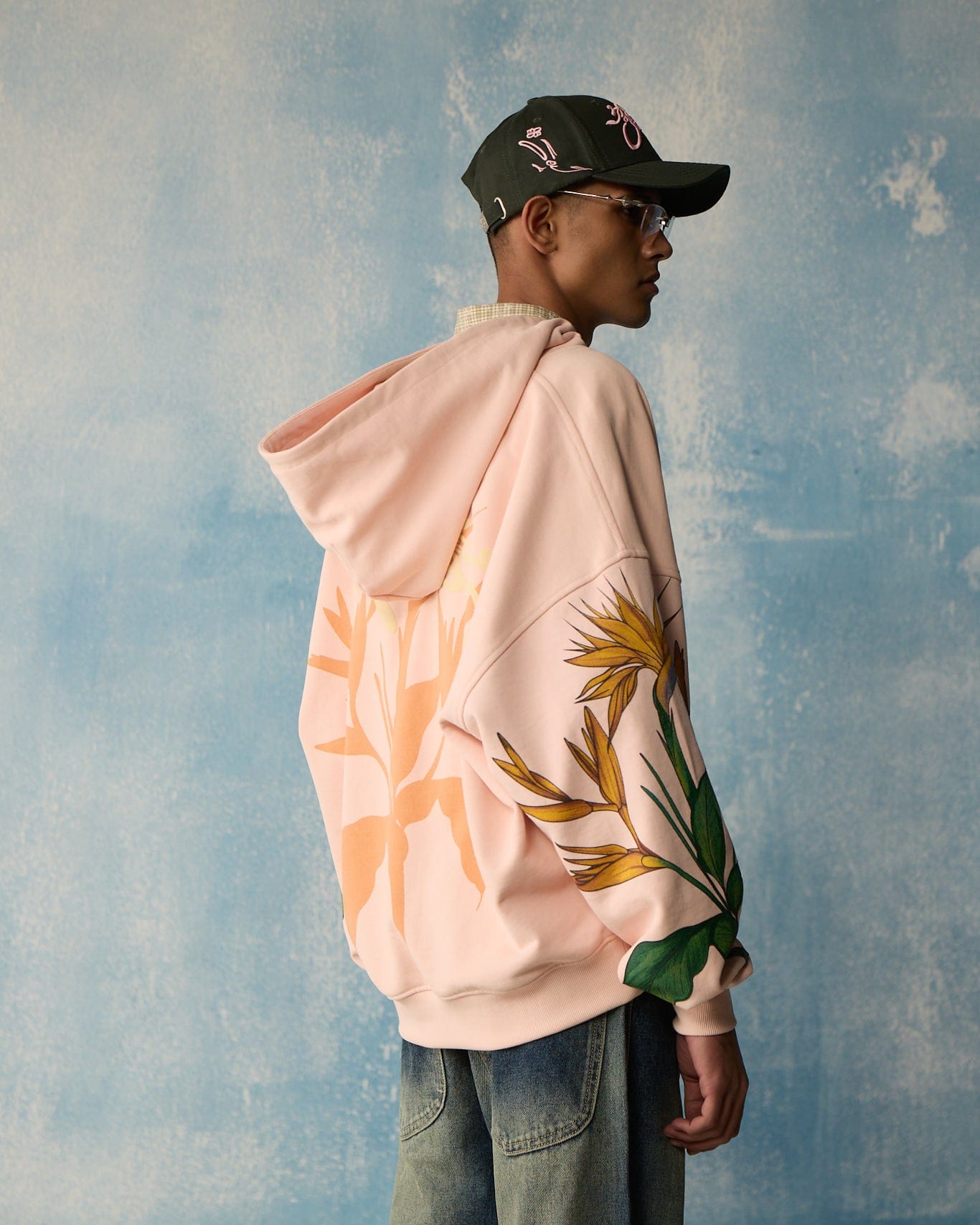 Paradise Pink Birds Of Paradise Zipper Hoodie