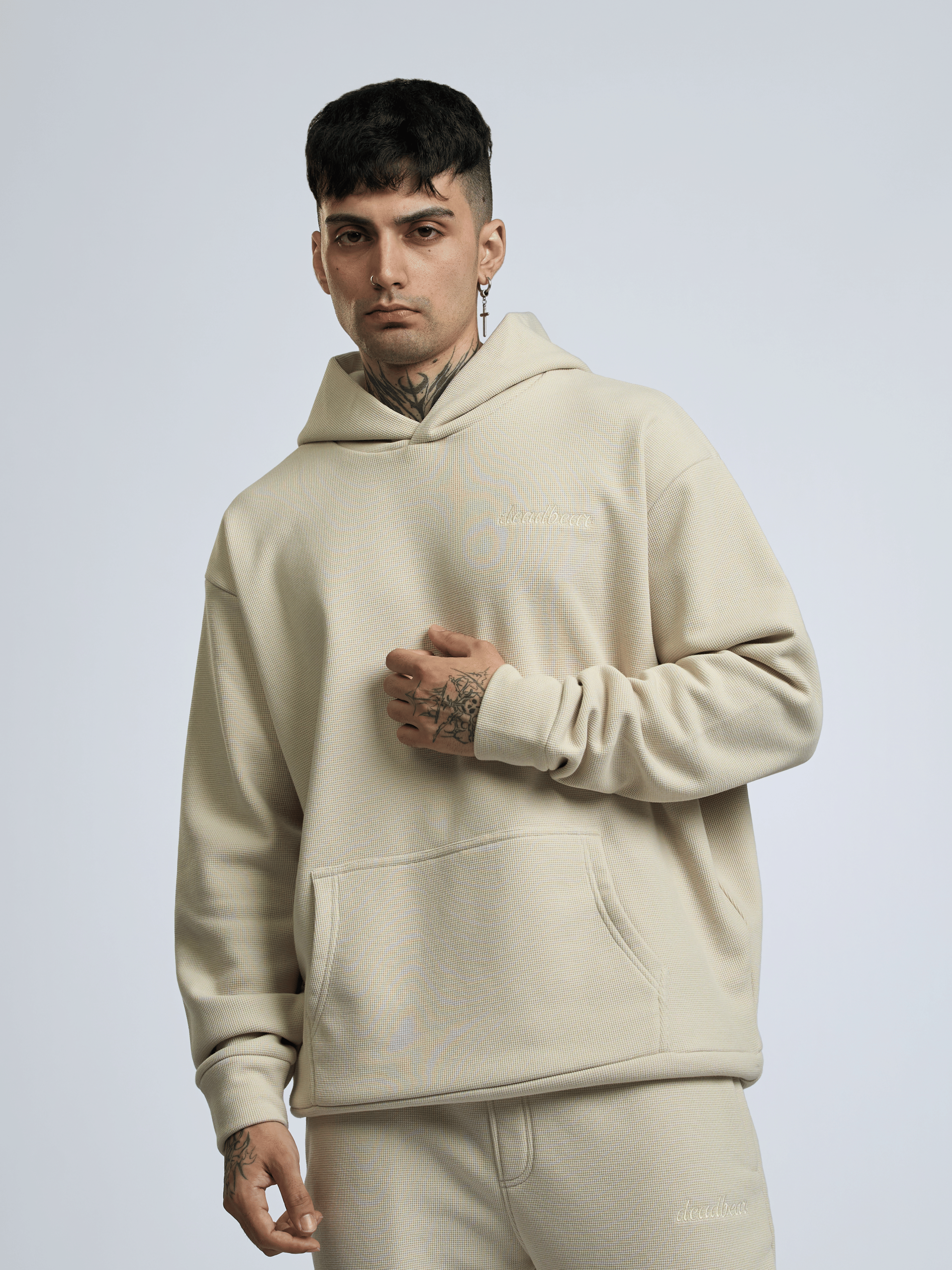 Deadbear Co - ord Hoodie Beige