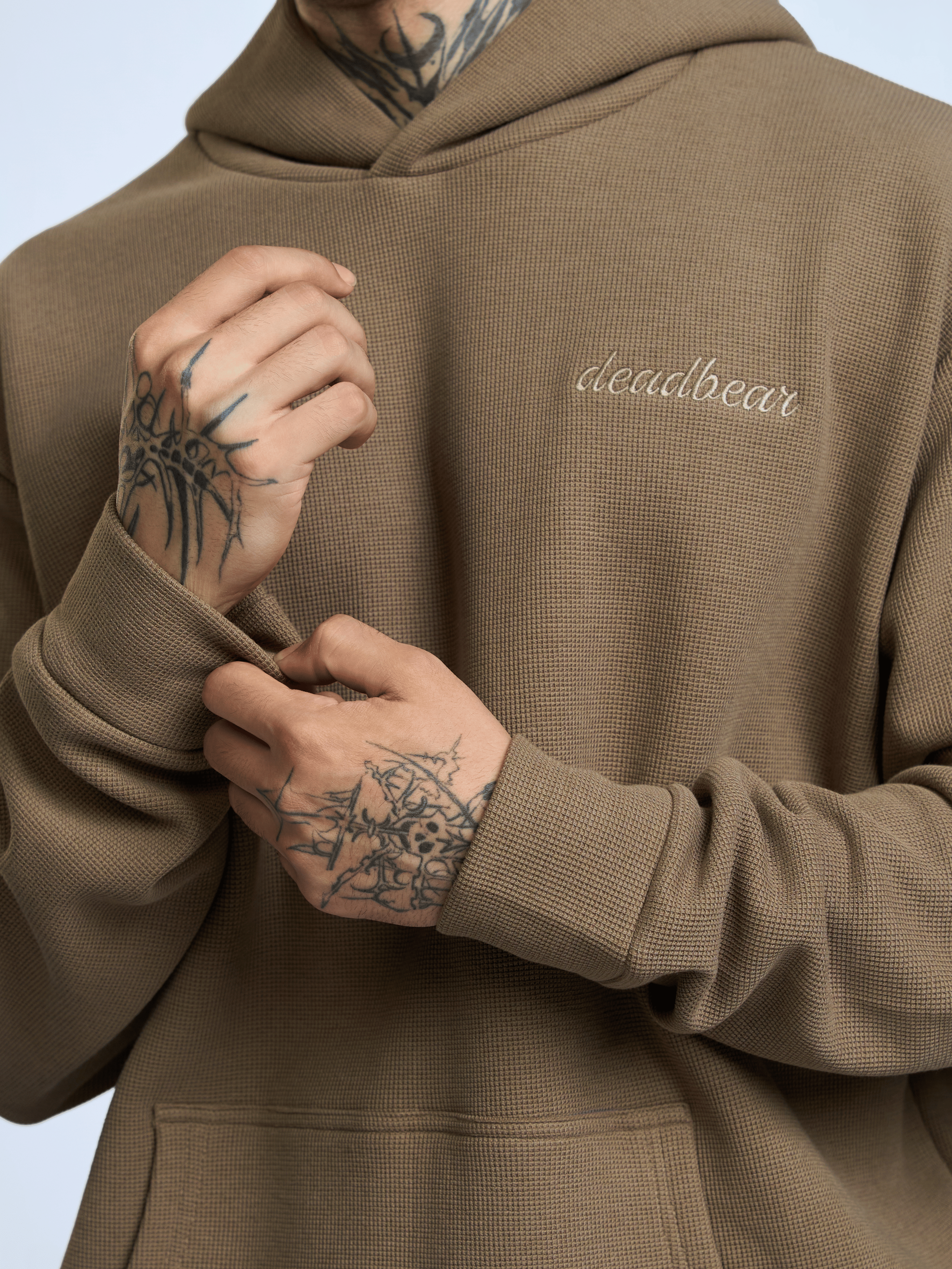 Deadbear Co - ord Hoodie Lt. Brown