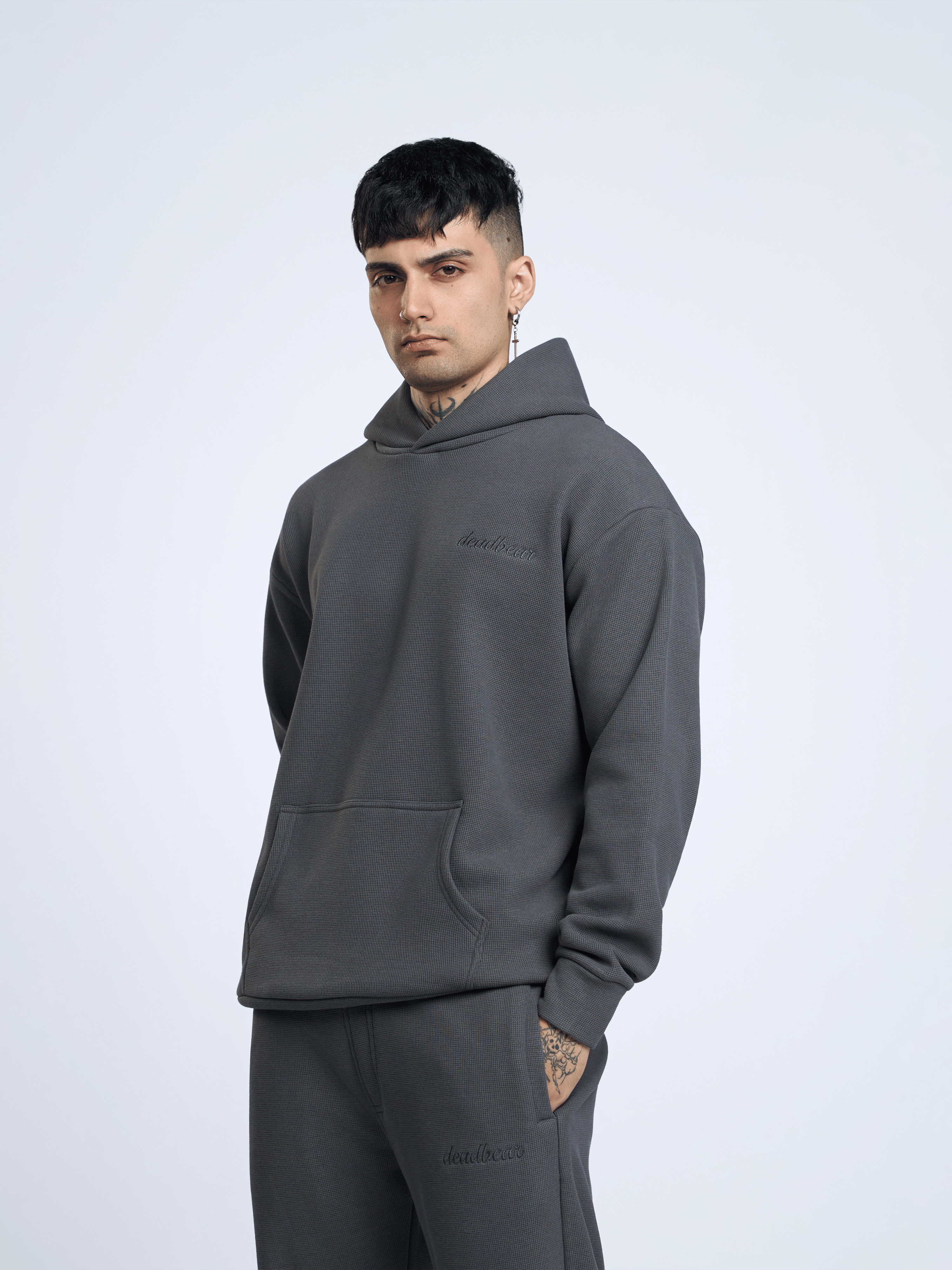 Deadbear Co - ord Hoodie Grey