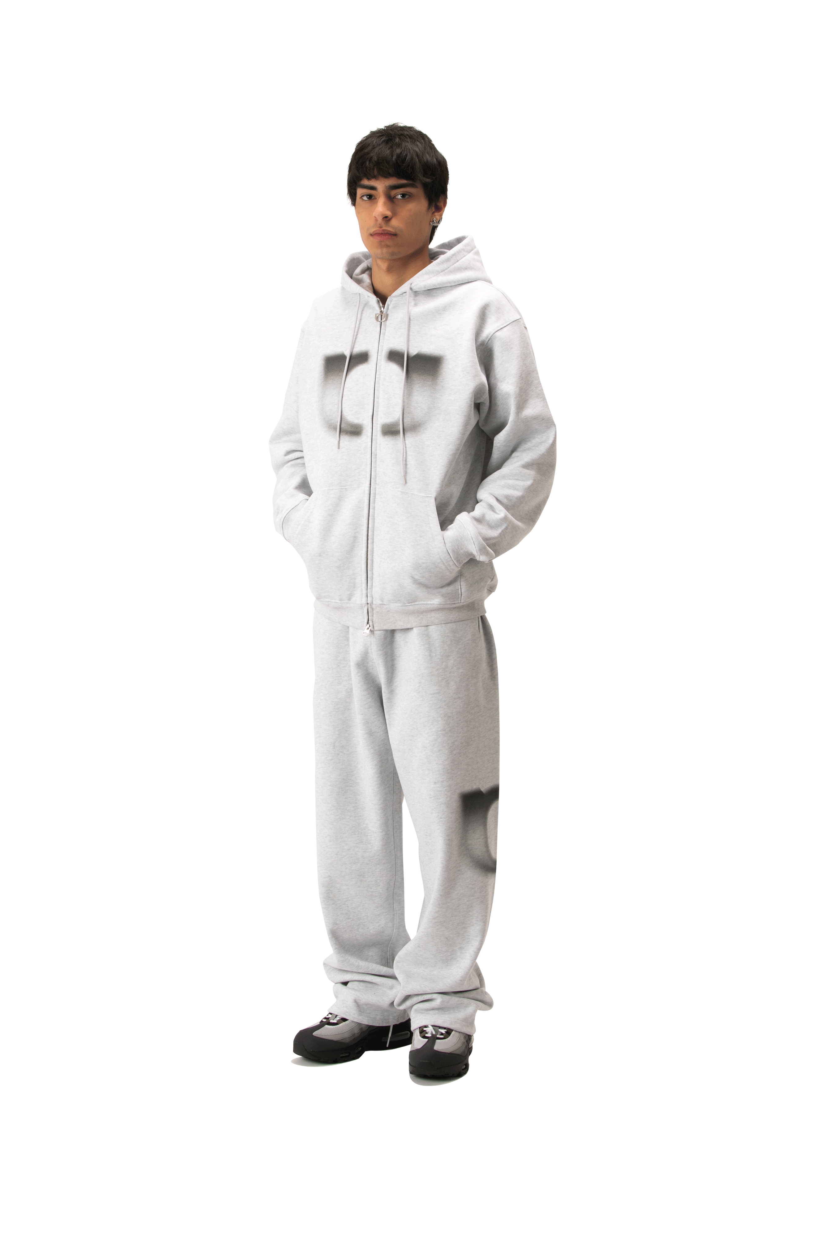 Logo Faded Logo Hoodie Zip