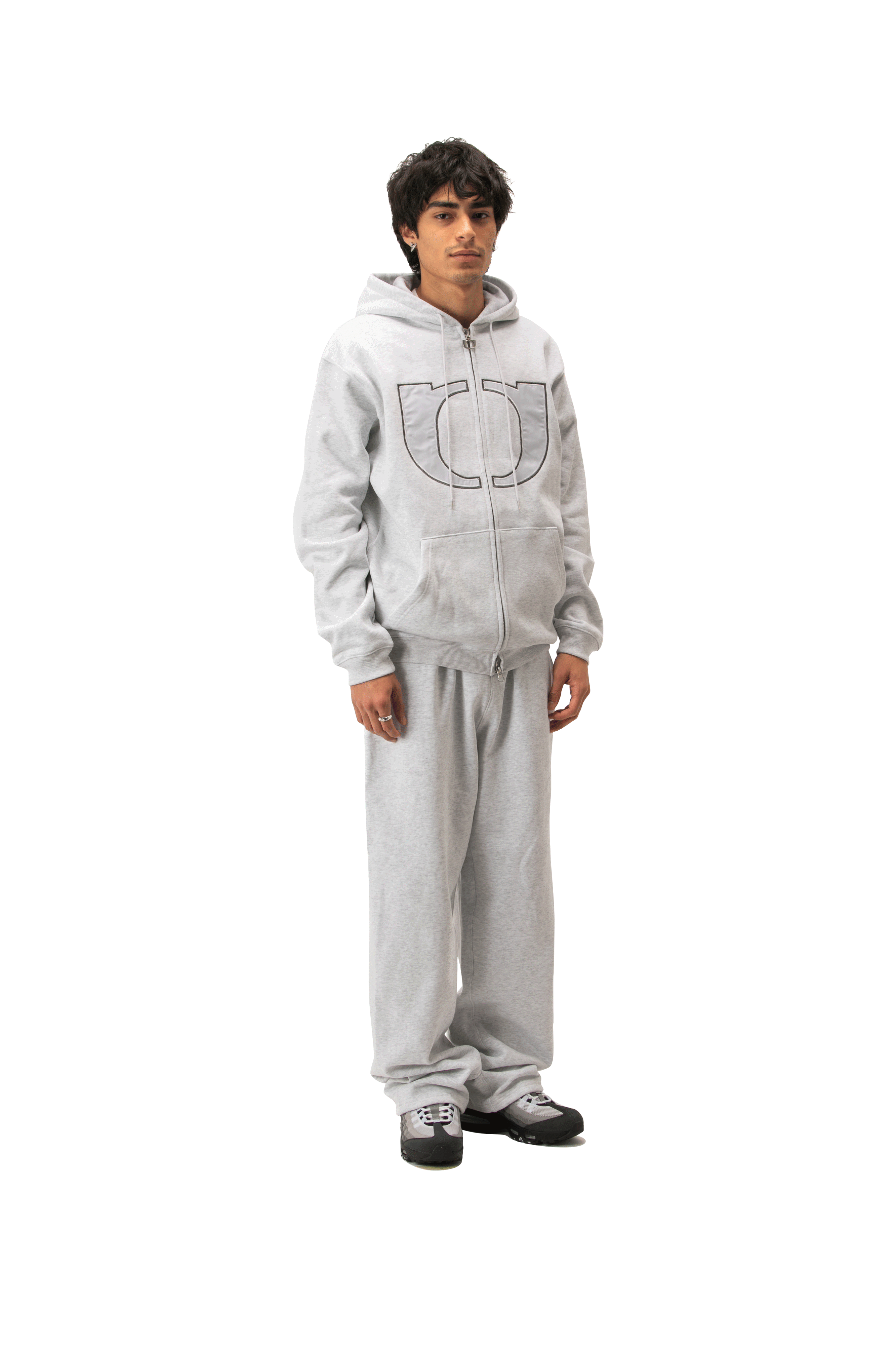 Logo Embroidered Logo Hoodie Zip