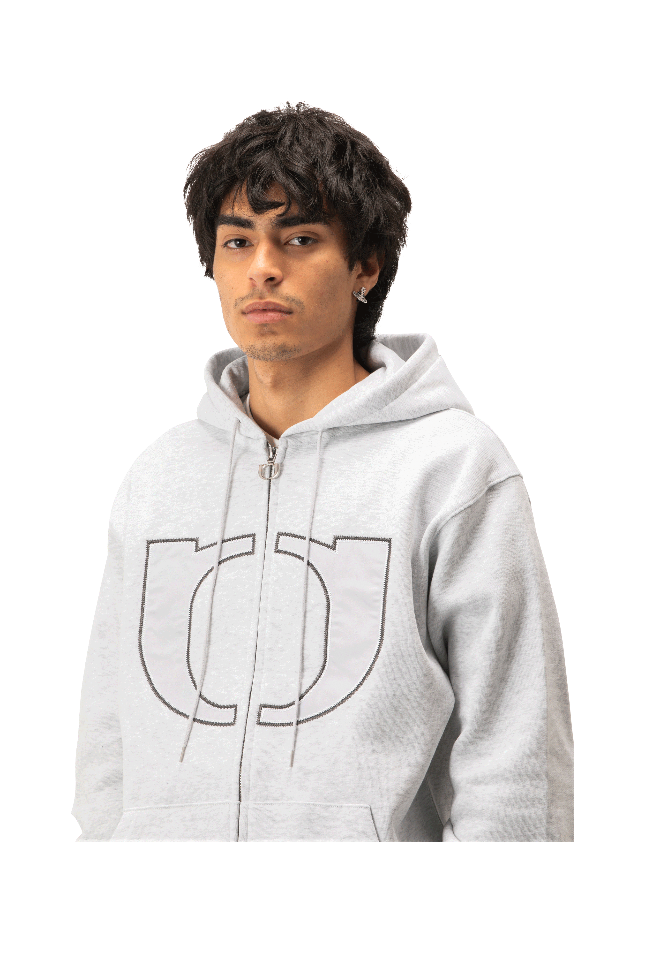 Logo Embroidered Logo Hoodie Zip