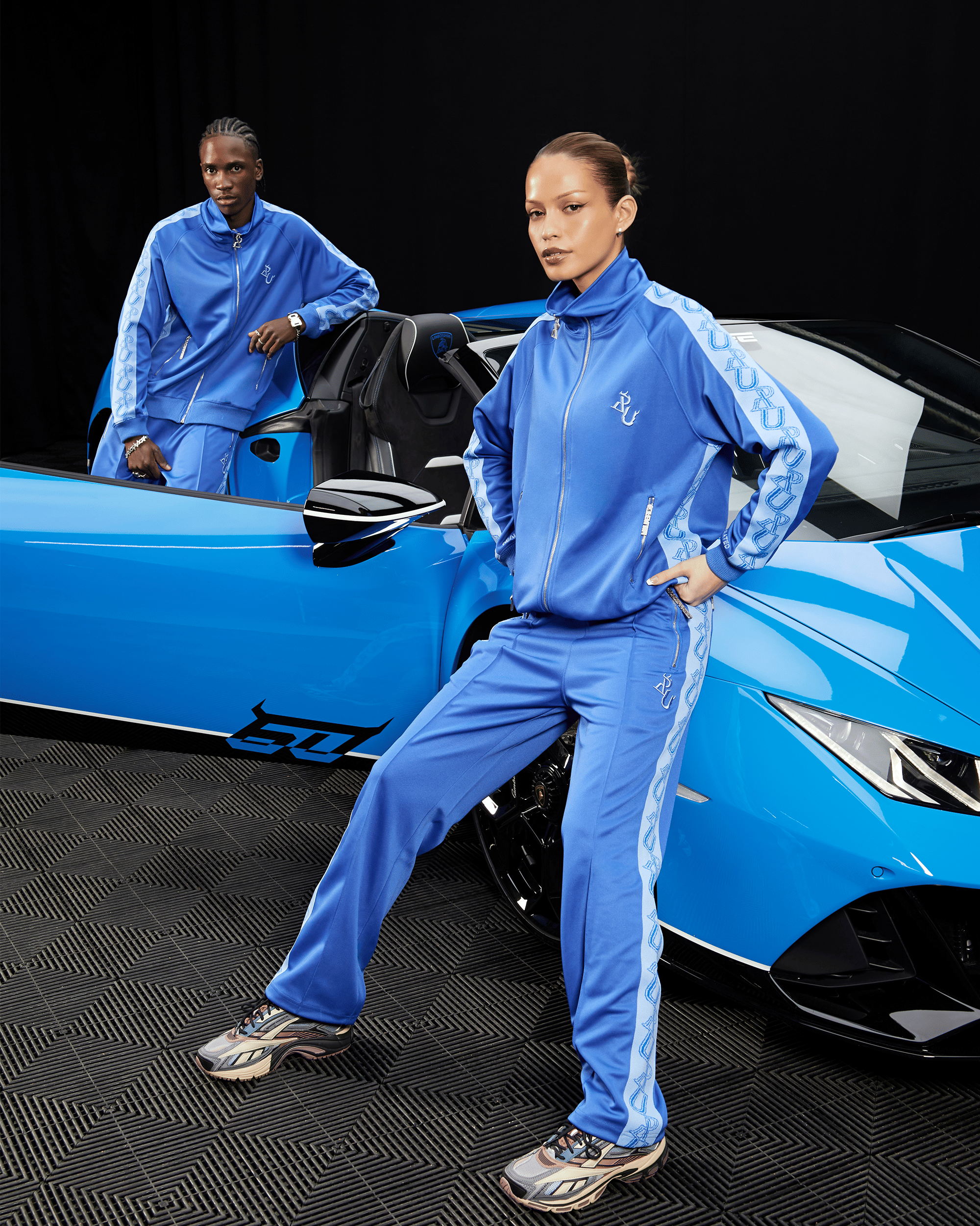 Realism SSS REALISM x UNDERRATED RUN LINE TRACK JACKET BLUE