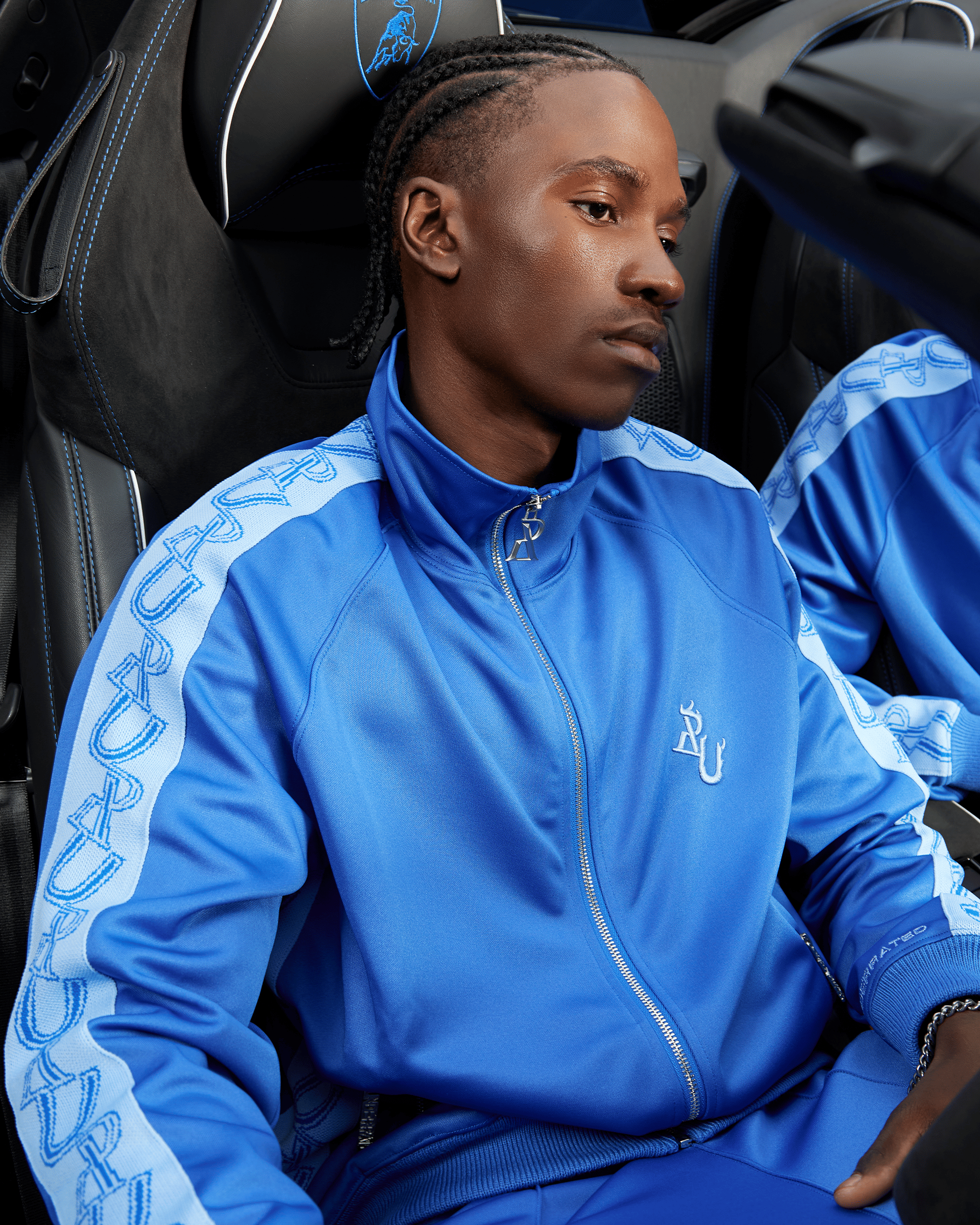 Realism SSS REALISM x UNDERRATED RUN LINE TRACK JACKET BLUE
