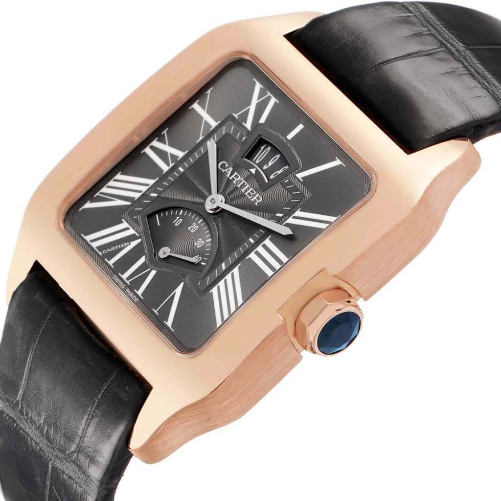 Santos-Dumont (Reference W2020068). A 47.4mm rose gold manual wind wristwatch with date and power reserve. 2018