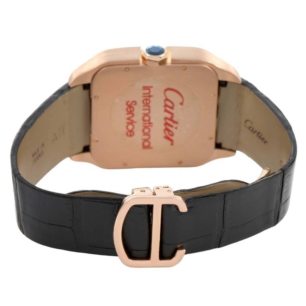 Santos-Dumont (Reference W2020068). A 47.4mm rose gold manual wind wristwatch with date and power reserve. 2018