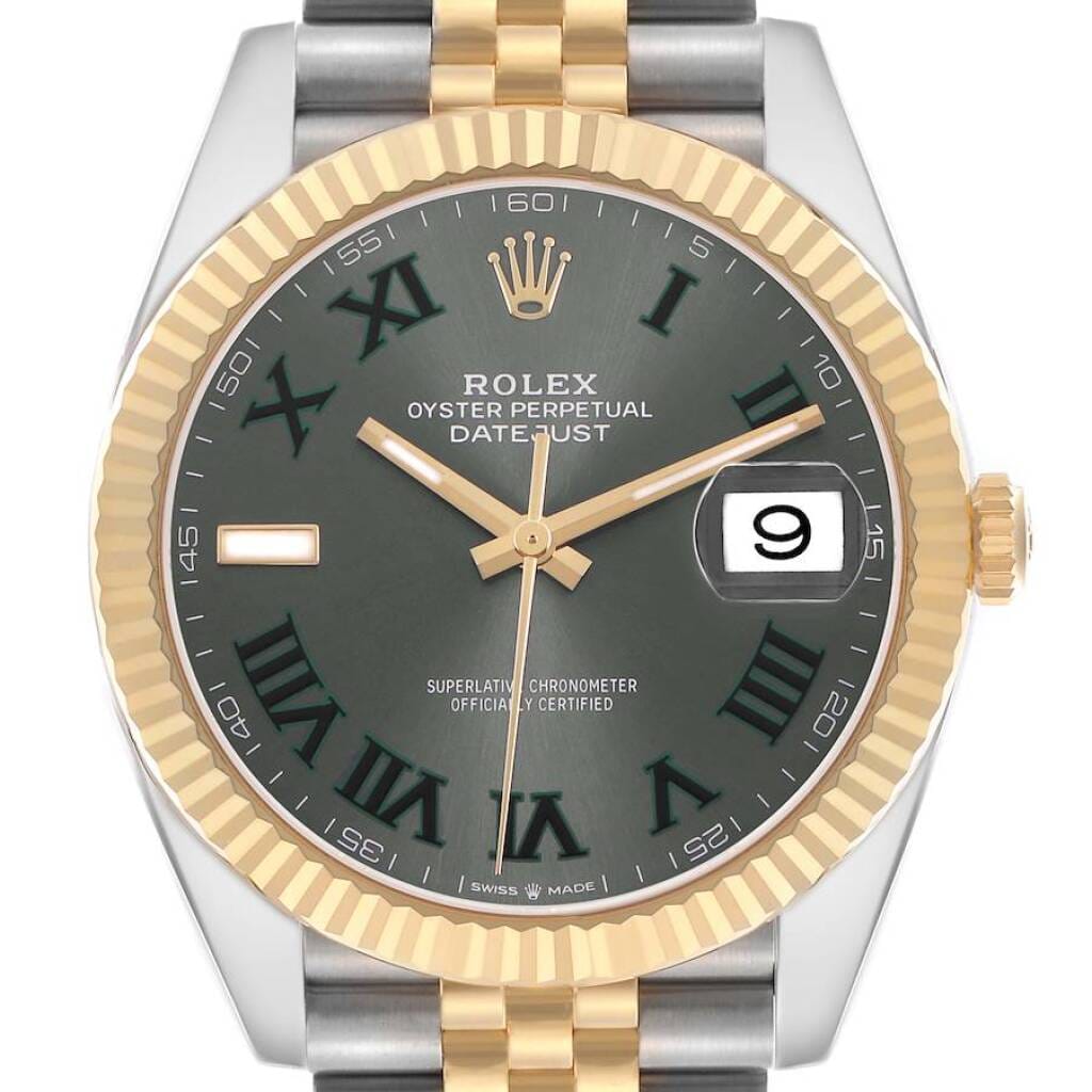 Datejust 'Wimbledon' (Reference 126333). A 41mm yellow gold stainless steel automatic wristwatch with date. 2021