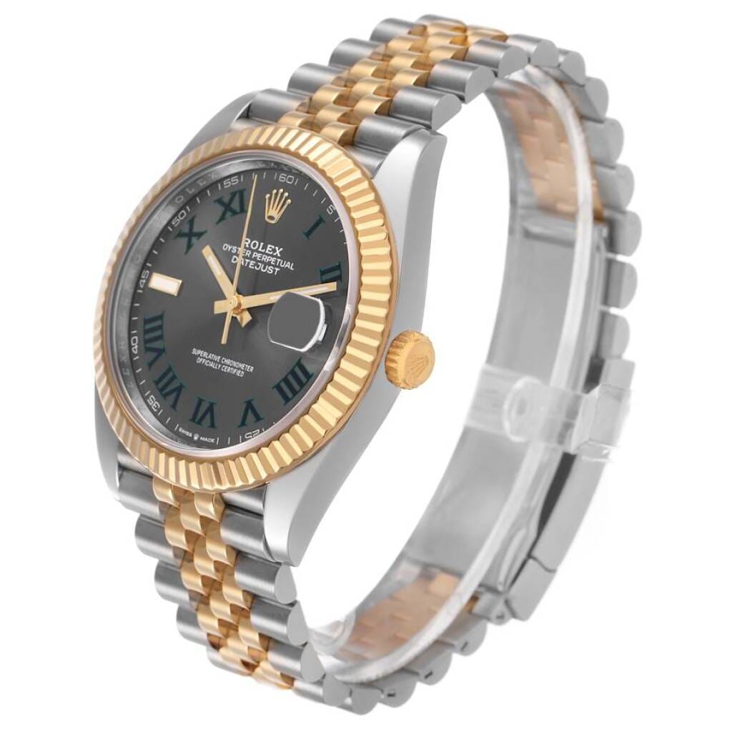Datejust 'Wimbledon' (Reference 126333). A 41mm yellow gold stainless steel automatic wristwatch with date. 2021