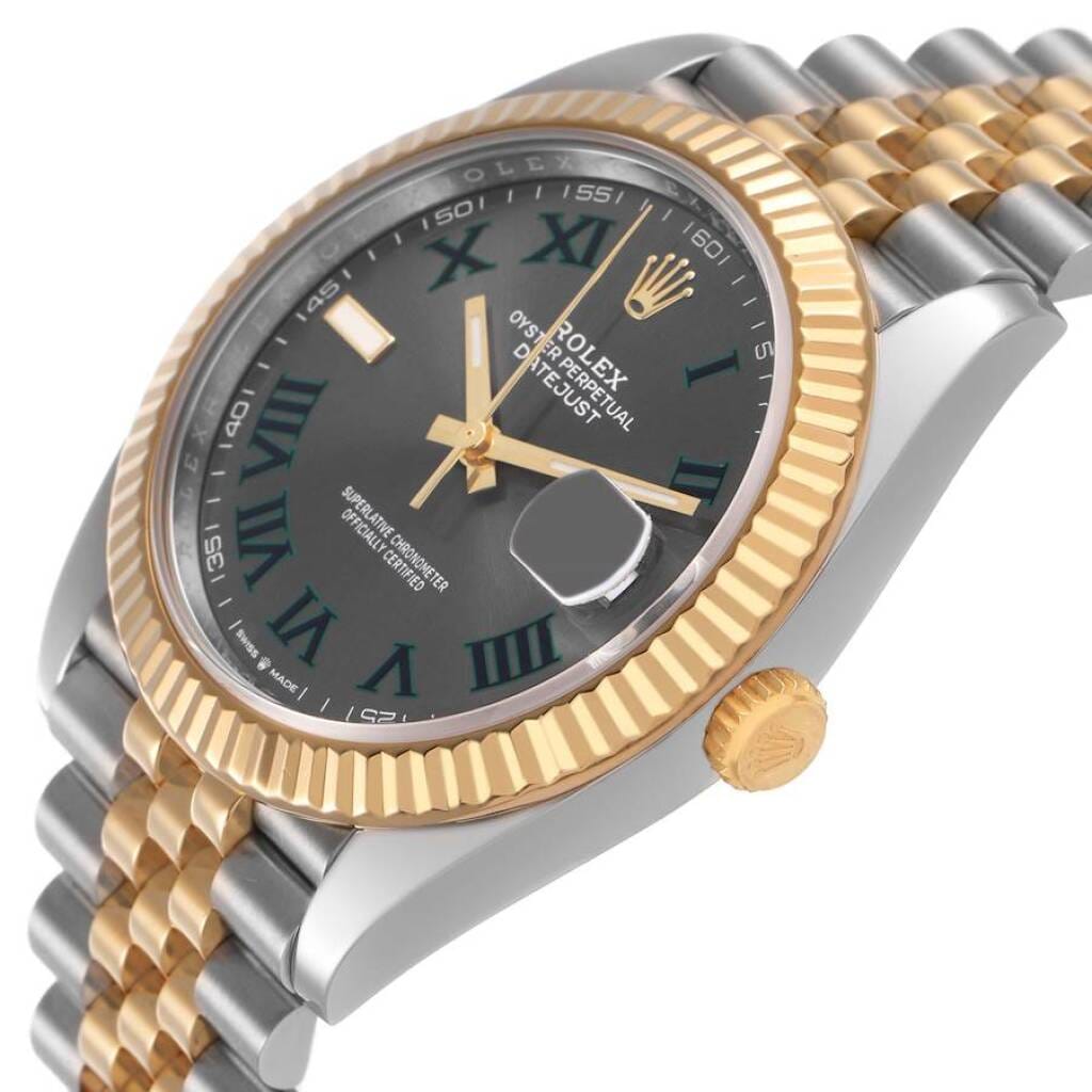 Datejust 'Wimbledon' (Reference 126333). A 41mm yellow gold stainless steel automatic wristwatch with date. 2021
