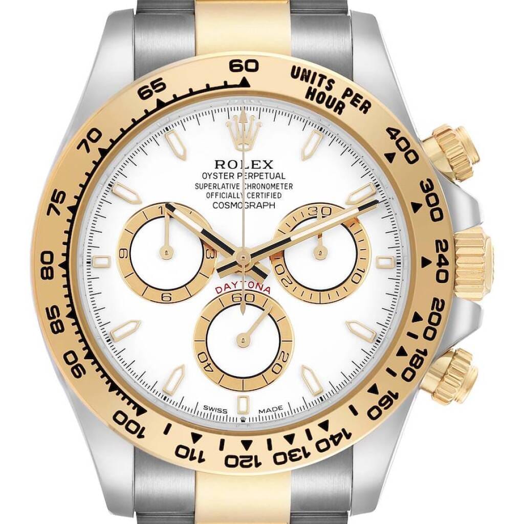 Cosmograph Daytona (Reference 126503). A 40mm yellow gold stainless steel automatic wristwatch with chronograph. 2025