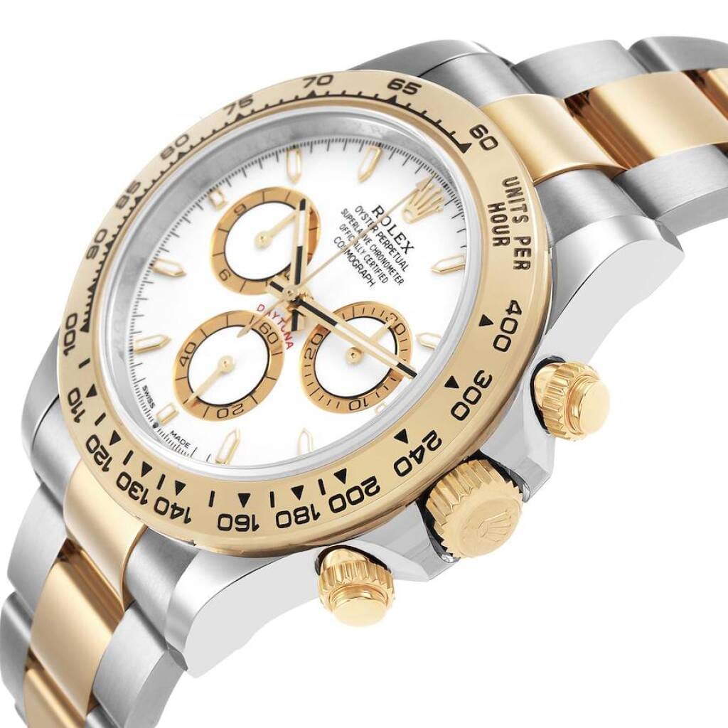 Cosmograph Daytona (Reference 126503). A 40mm yellow gold stainless steel automatic wristwatch with chronograph. 2025