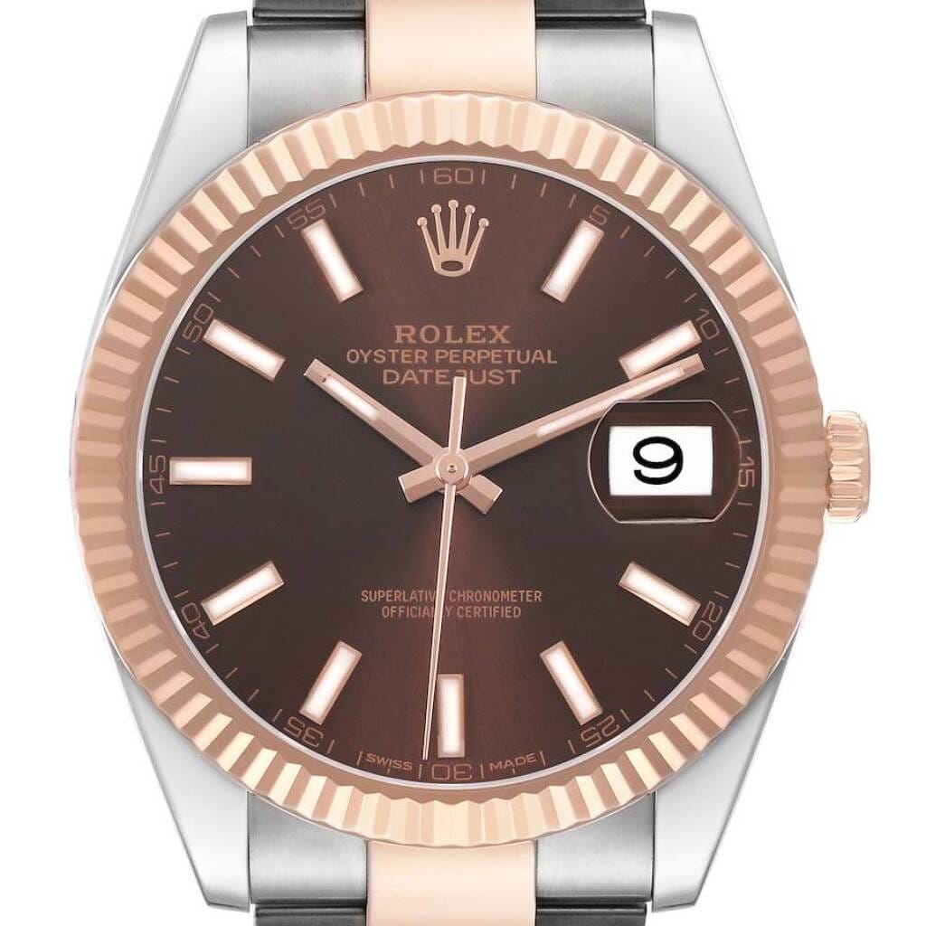 Datejust (Reference 126331). A 41mm rose gold stainless steel automatic wristwatch with date. 2018