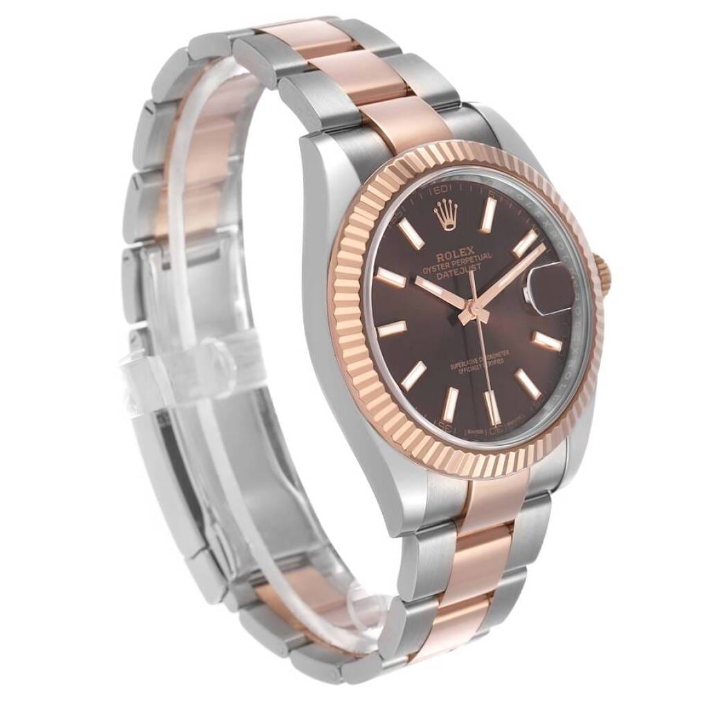 Datejust (Reference 126331). A 41mm rose gold stainless steel automatic wristwatch with date. 2018