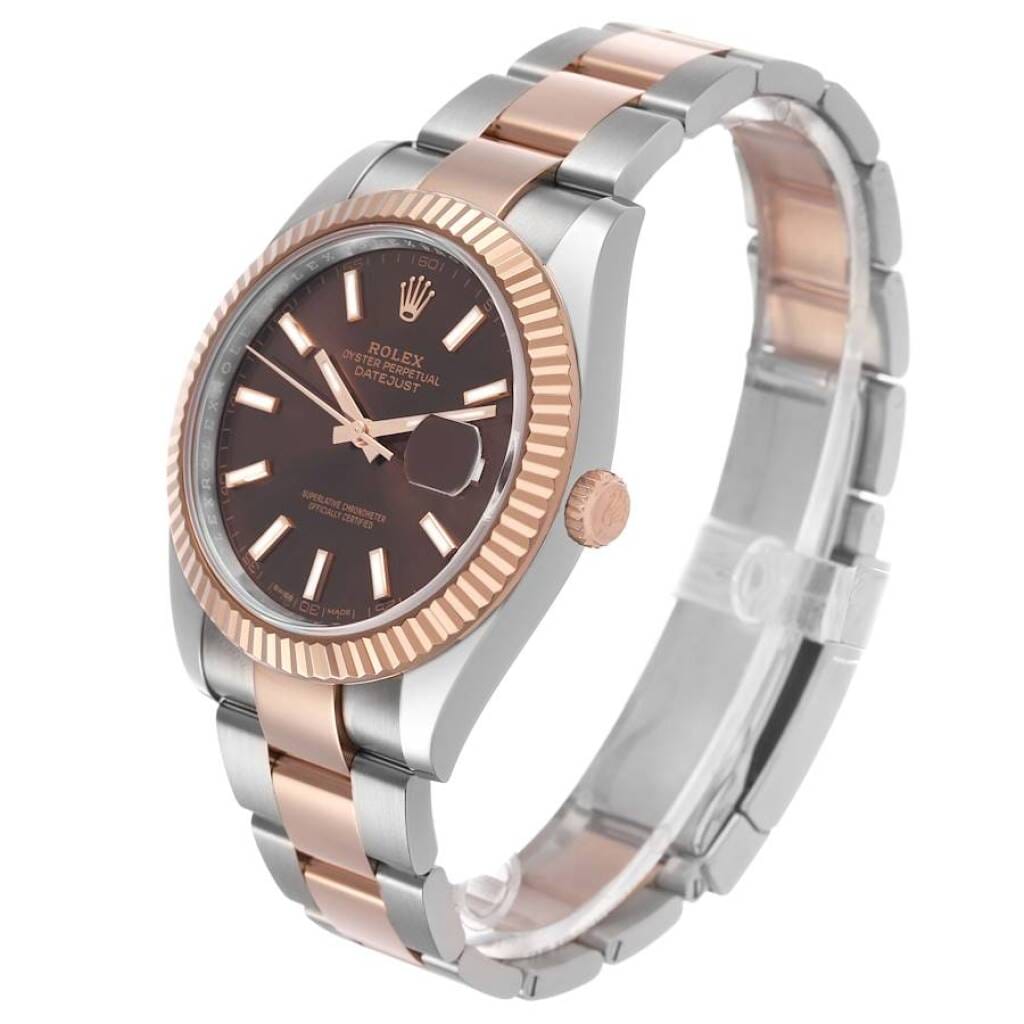 Datejust (Reference 126331). A 41mm rose gold stainless steel automatic wristwatch with date. 2018