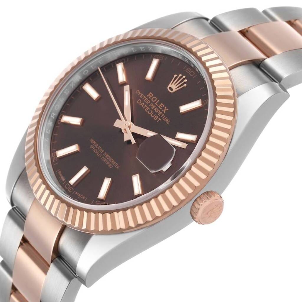 Datejust (Reference 126331). A 41mm rose gold stainless steel automatic wristwatch with date. 2018