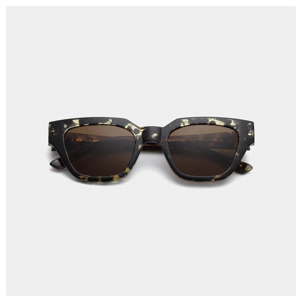A. Kjaerbede Kaws Sunglasses - Black / Yellow Tortoise