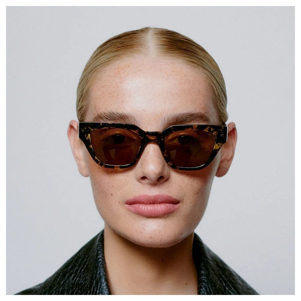A. Kjaerbede Kaws Sunglasses - Black / Yellow Tortoise
