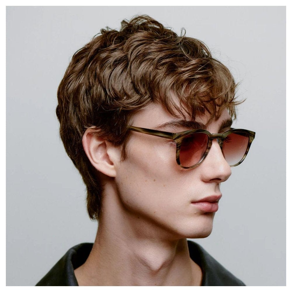 A. Kjaerbede Bate Sunglasses - Striped Horn