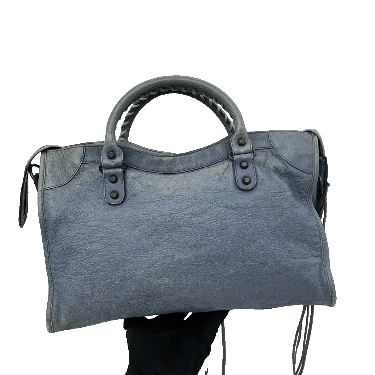 True To Sole Balenciaga 115748 City 2Way Blue Shoulder Bag