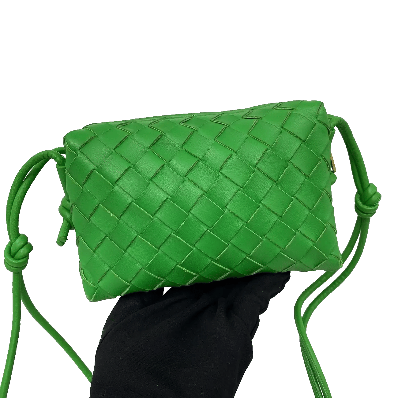 True To Sole Bottega Veneta Green Camera Shoulder Bag RFID