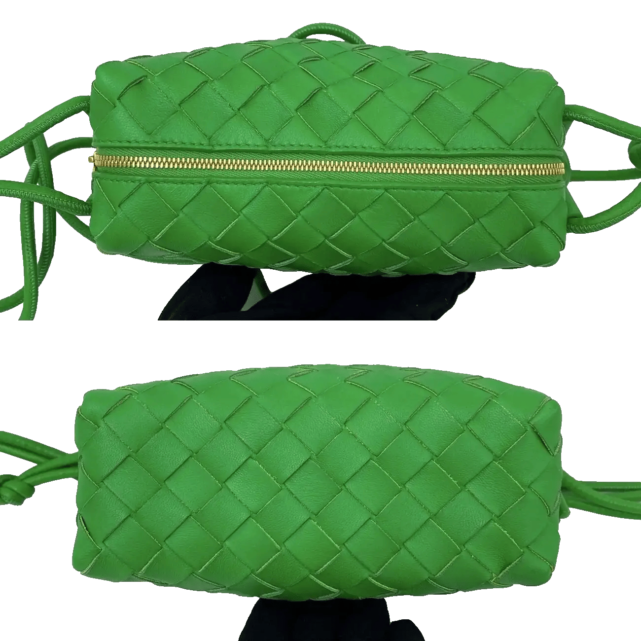 True To Sole Bottega Veneta Green Camera Shoulder Bag RFID