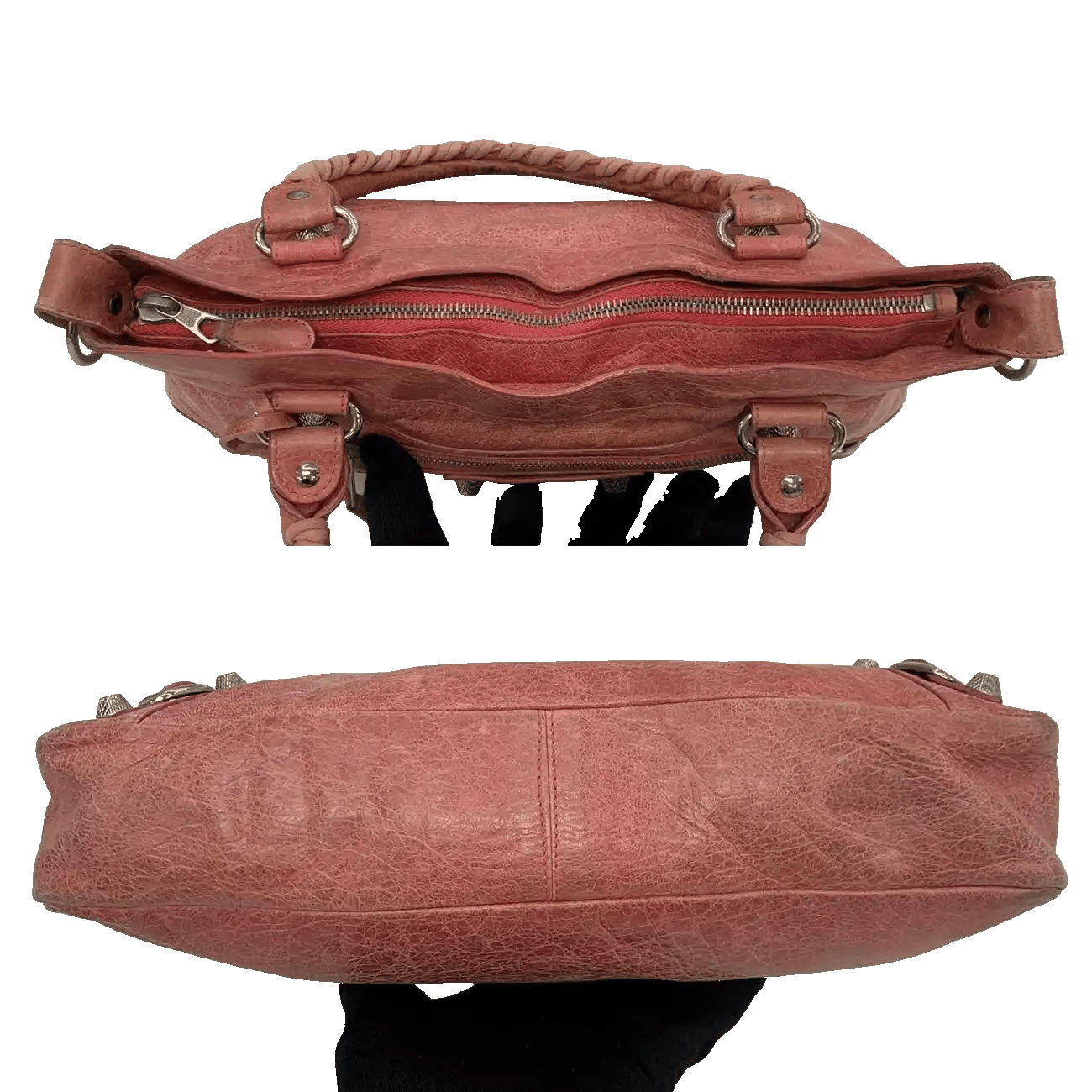 True To Sole Balenciaga Pink 240577 Giant First 2Way with Mirror Shoulder Bag
