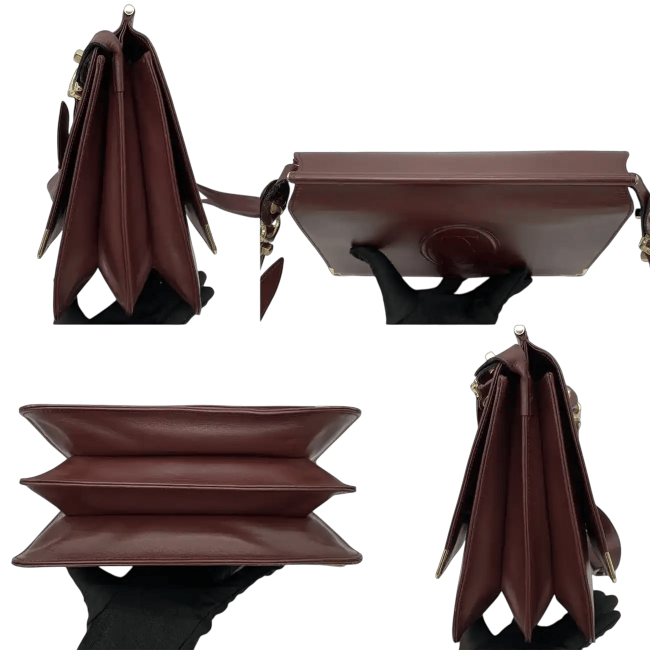 True To Sole Cartier Red Maroon Must De Cartier Messenger Shoulder Bag