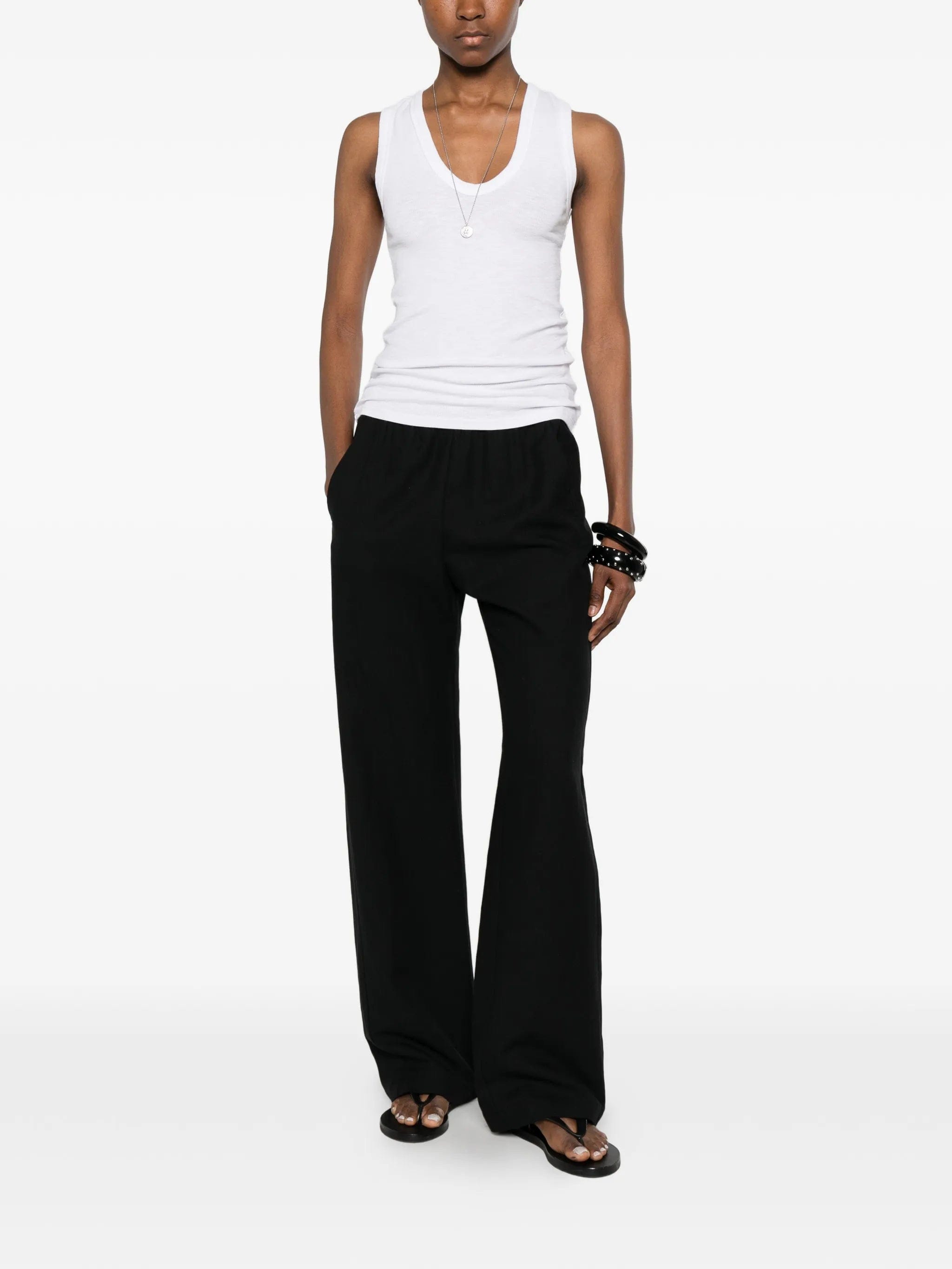 Enza Costa textured rib cotton tank top
