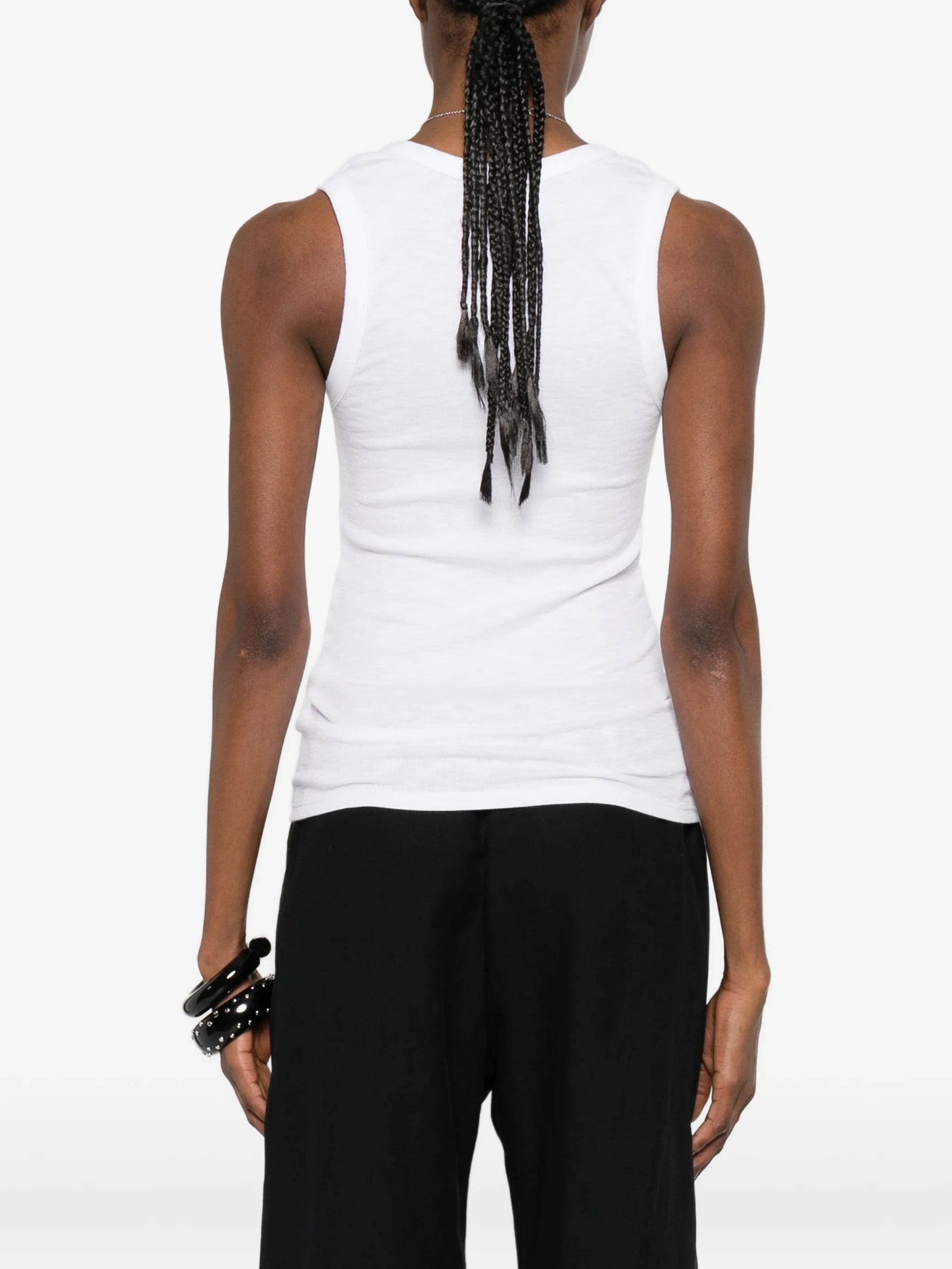 Enza Costa textured rib cotton tank top