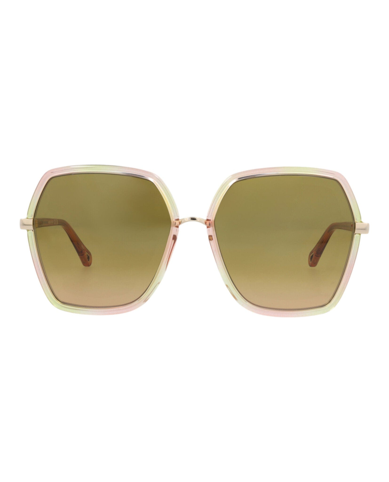 Fashion Chloé Womens Square/Rectangle Havana Orange Green Fashion Designer Eyewear