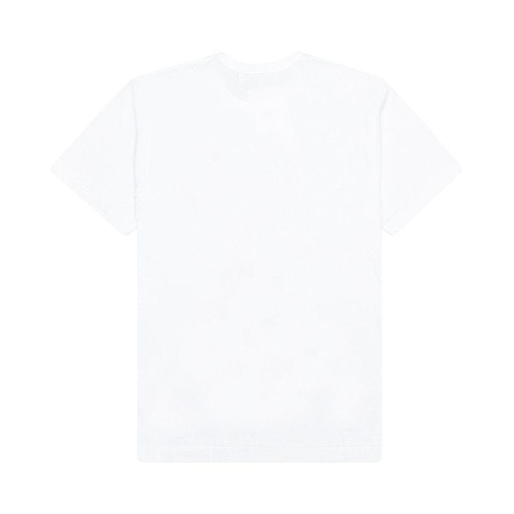 Comme des Garçons PLAY Red Multi Logo Shorts-Sleeve T-Shirt White