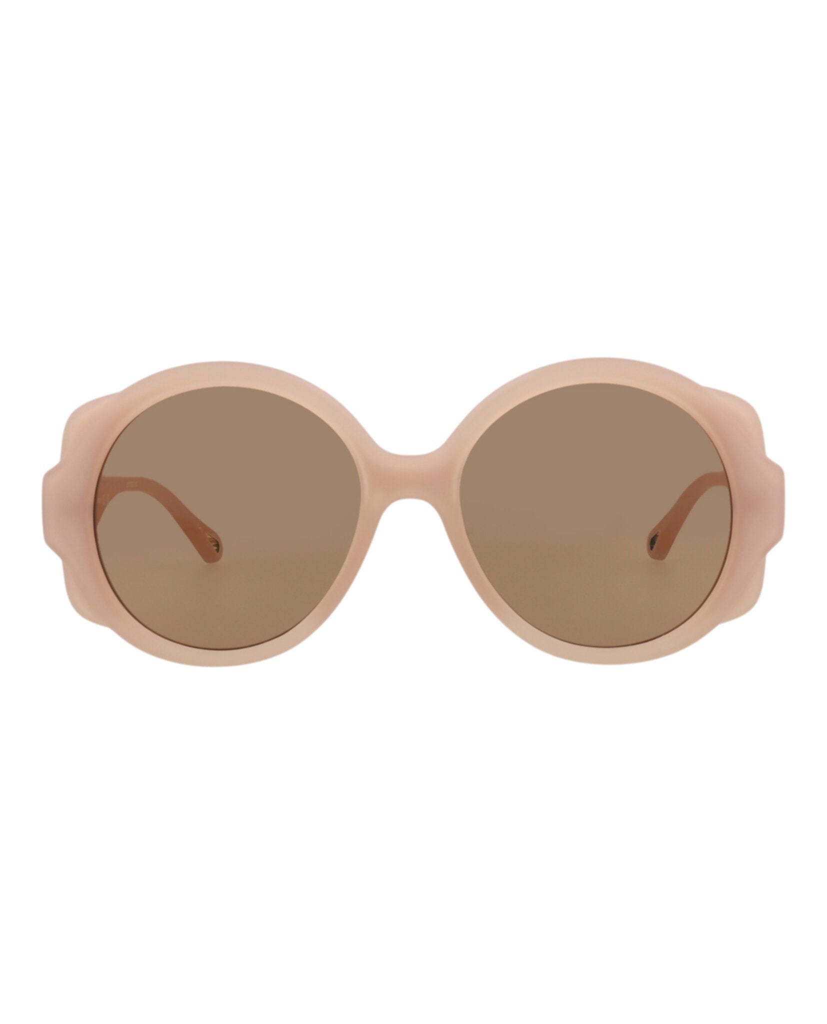 Fashion Chloé Womens Round/Oval Nude Nude Brown Fashion Designer Eyewear