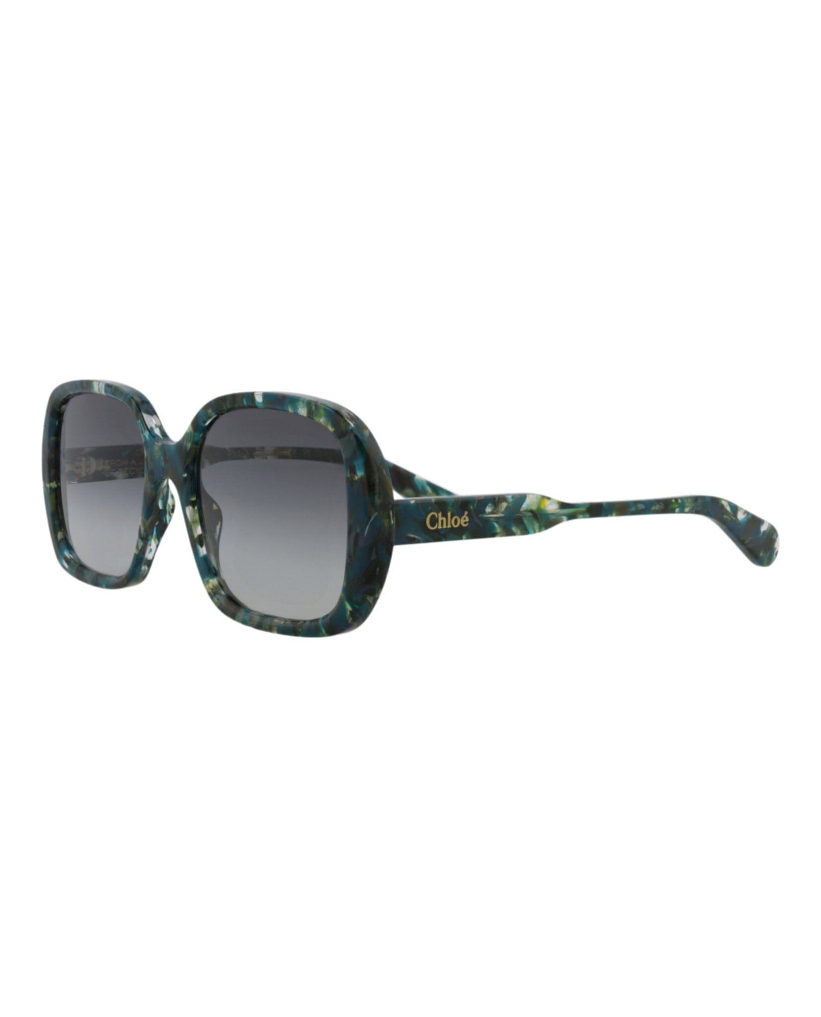 Fashion Chloé Womens Square/Rectangle Green Green Grey Fashion Designer Eyewear
