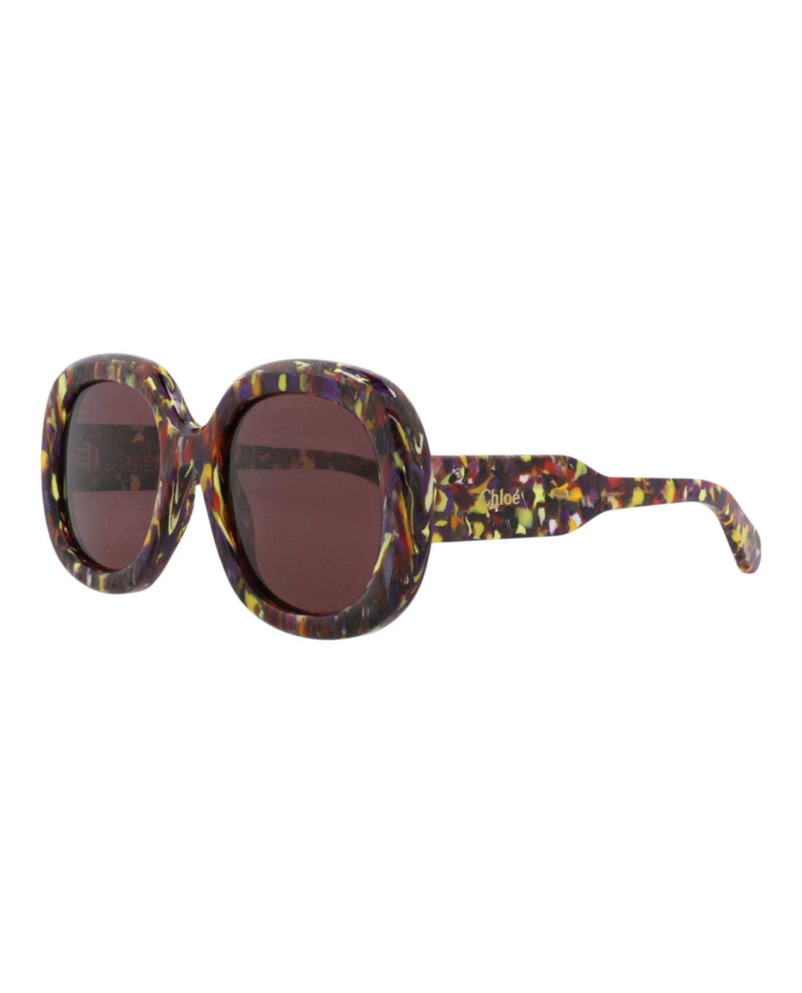 Fashion Chloé Womens Square/Rectangle Violet Violet Violet Fashion Designer Eyewear