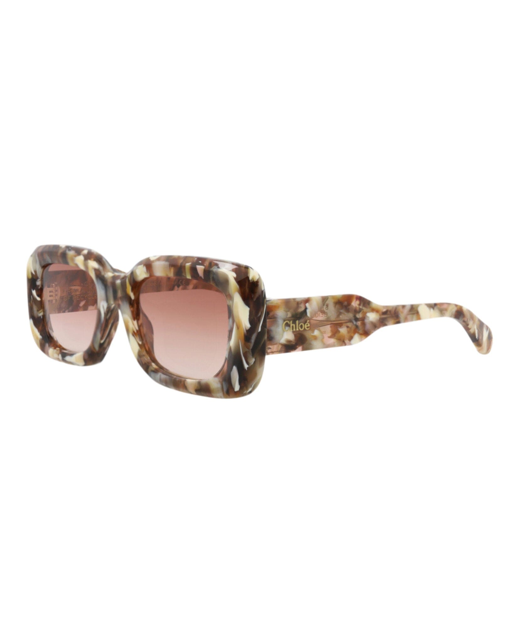 Fashion Chloé Womens Square/Rectangle Havana Havana Orange Fashion Designer Eyewear