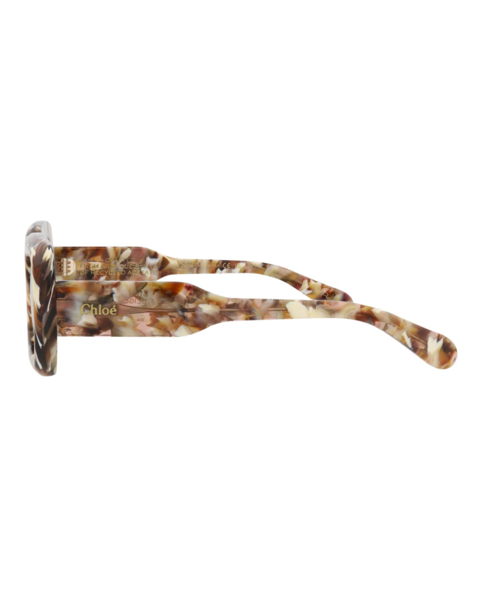 Fashion Chloé Womens Square/Rectangle Havana Havana Orange Fashion Designer Eyewear