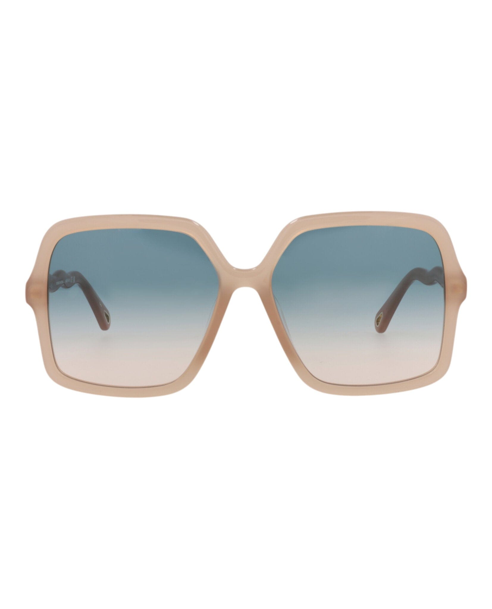 Fashion Chloé Womens Square/Rectangle Nude Nude Green Fashion Designer Eyewear