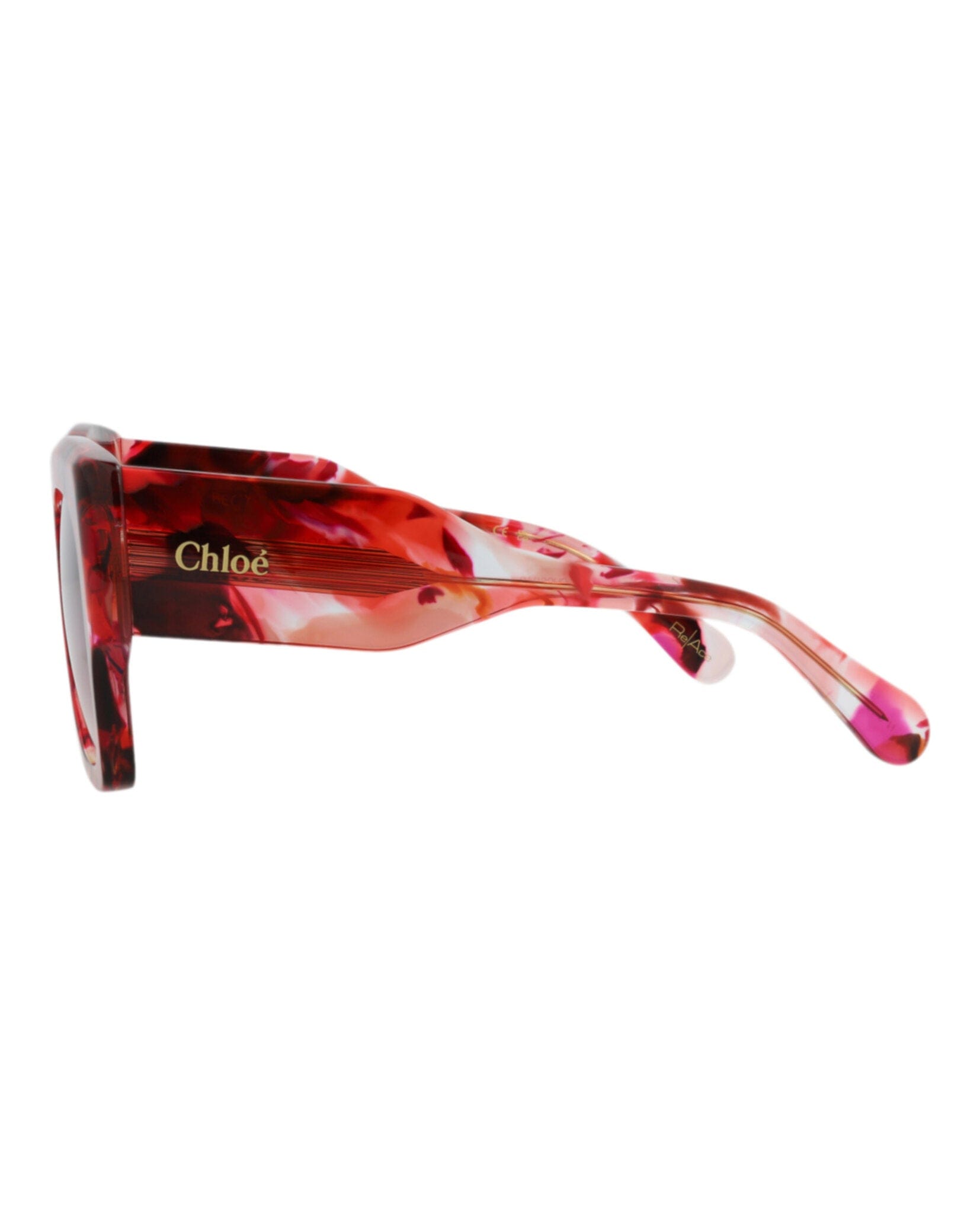 Fashion Chloé Womens Square/Rectangle Red Red Violet Fashion Designer Eyewear