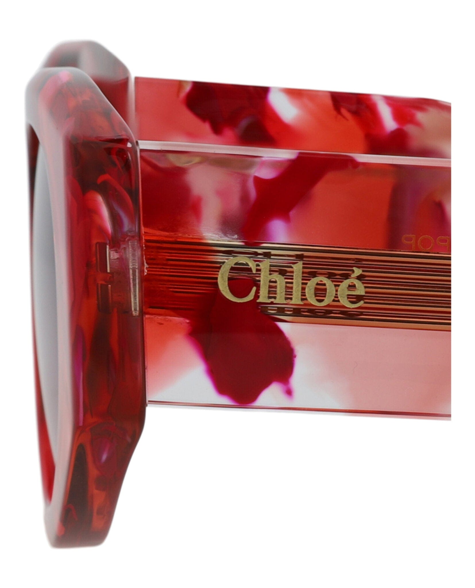 Fashion Chloé Womens Round/Oval Red Red Violet Fashion Designer Eyewear