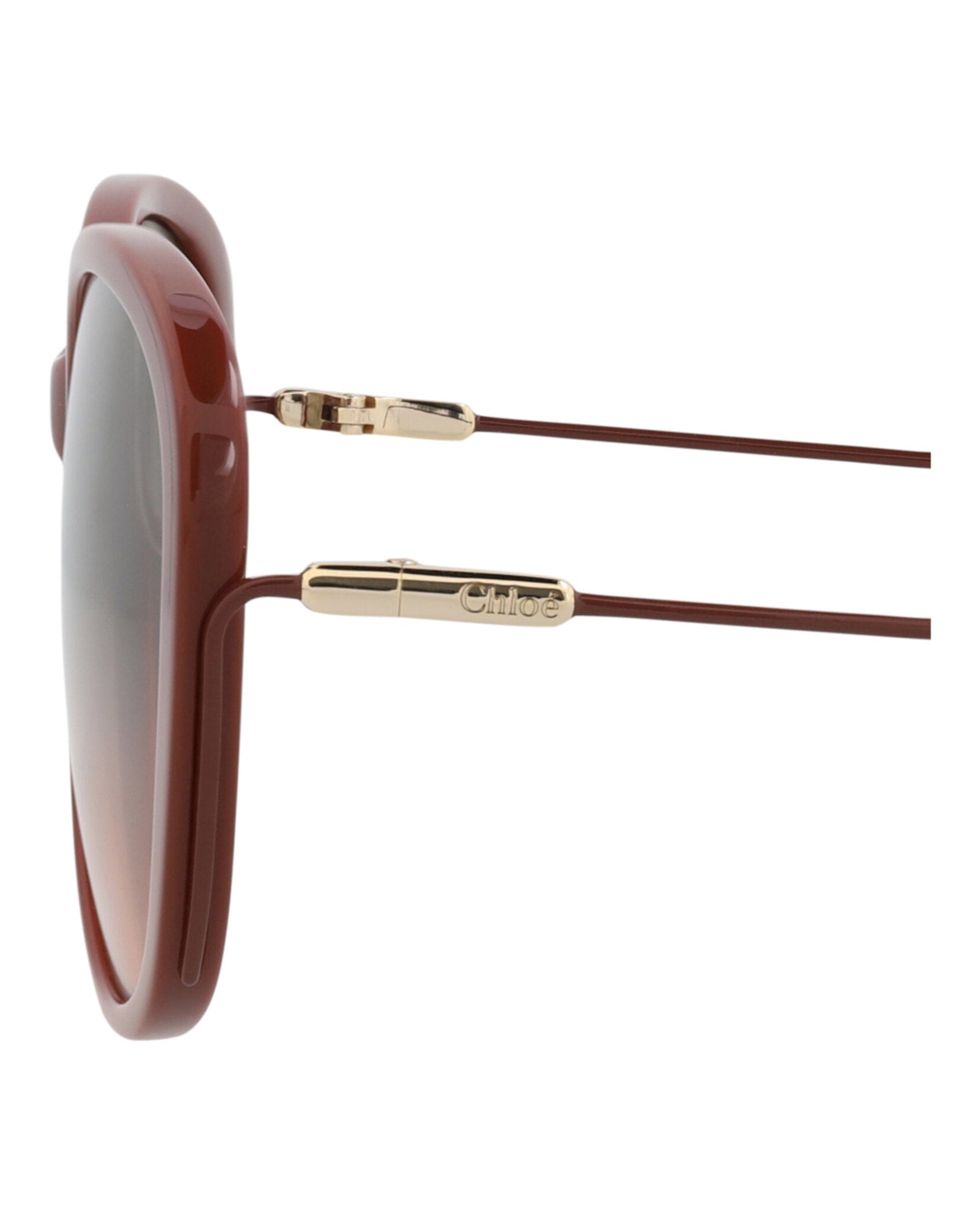 Fashion Chloé Womens Round/Oval Brown Brown Green Fashion Designer Eyewear