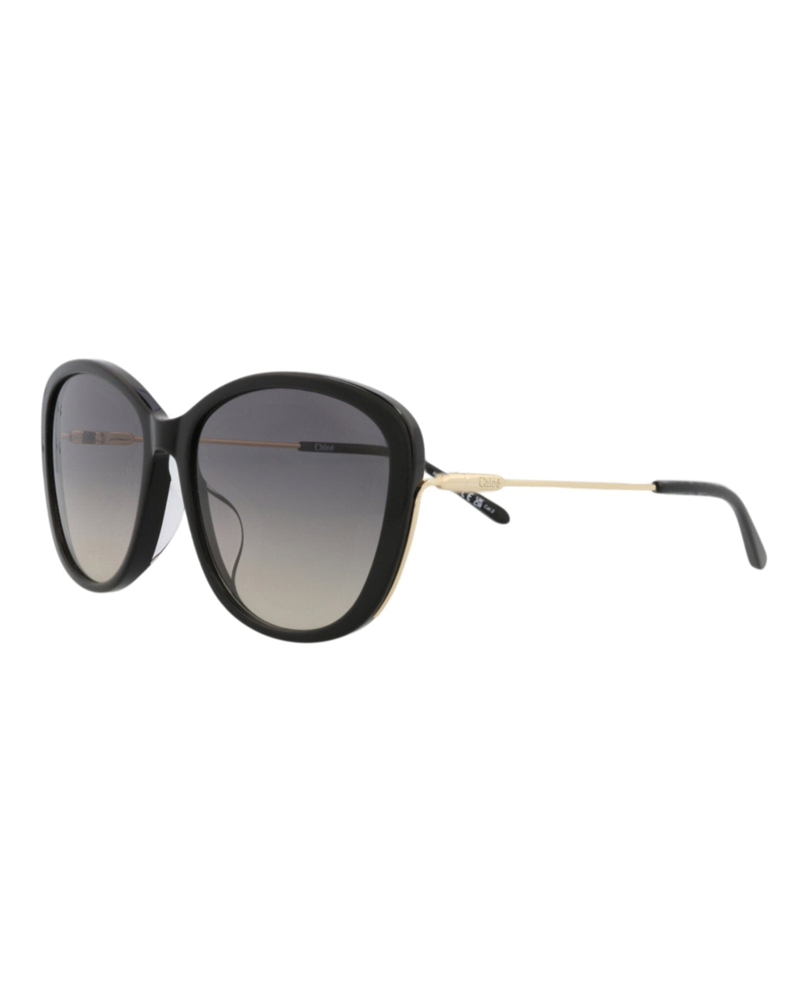 Fashion Chloé Womens Round/Oval Black Gold Grey Fashion Designer Eyewear