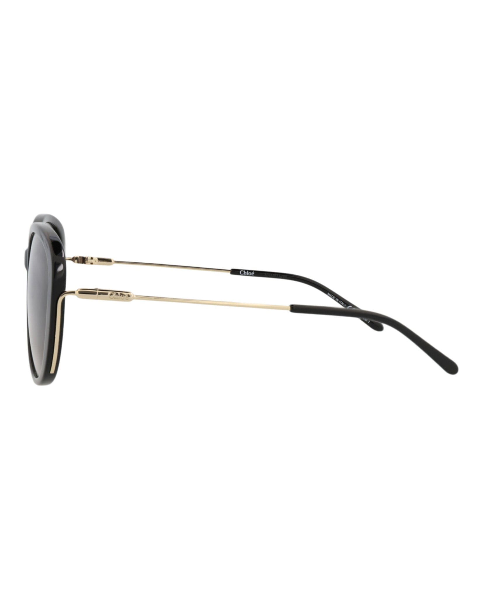 Fashion Chloé Womens Round/Oval Black Gold Grey Fashion Designer Eyewear