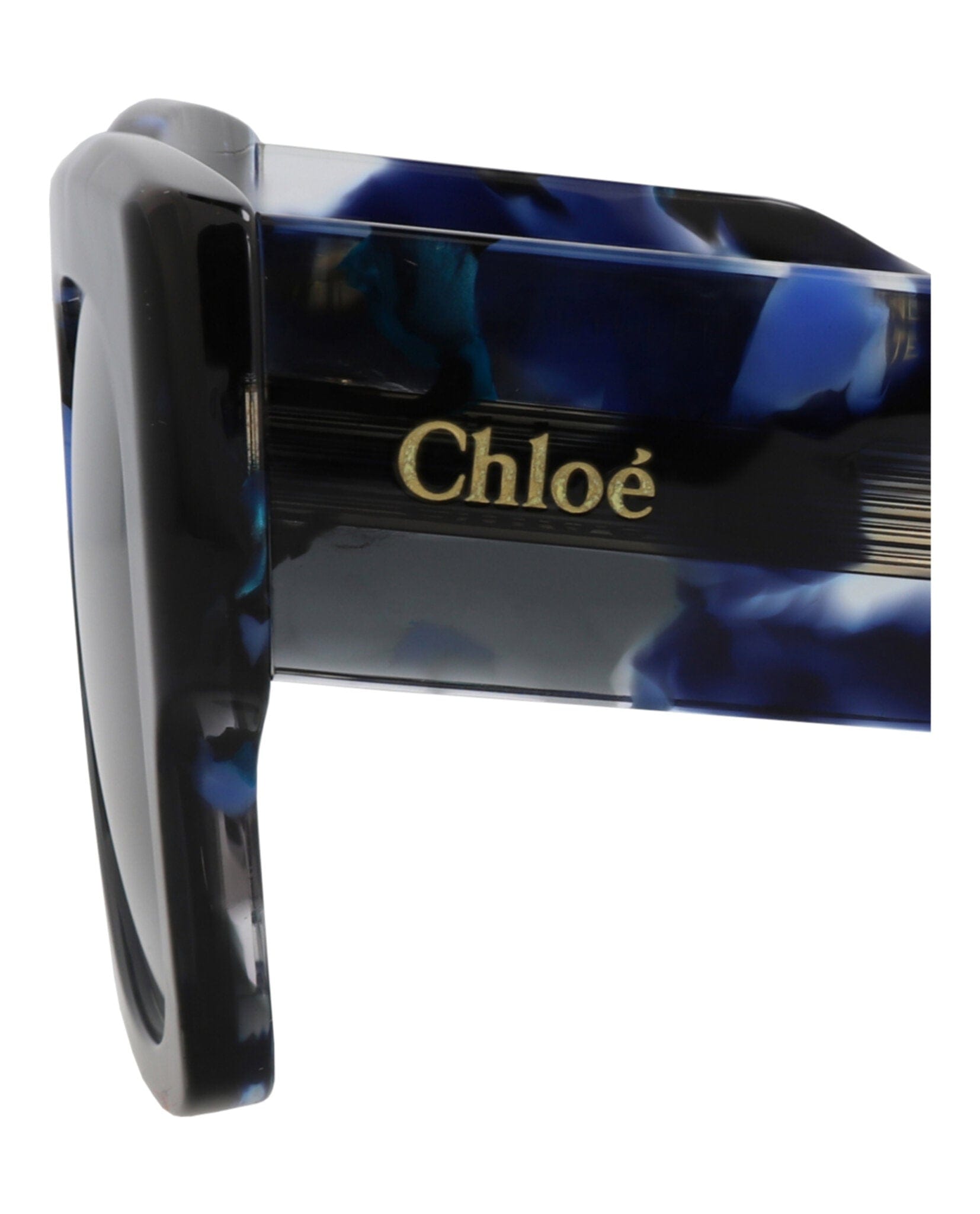 BLUE BLUE Chloé Womens Square/Rectangle Blue Blue Grey Fashion Designer Eyewear